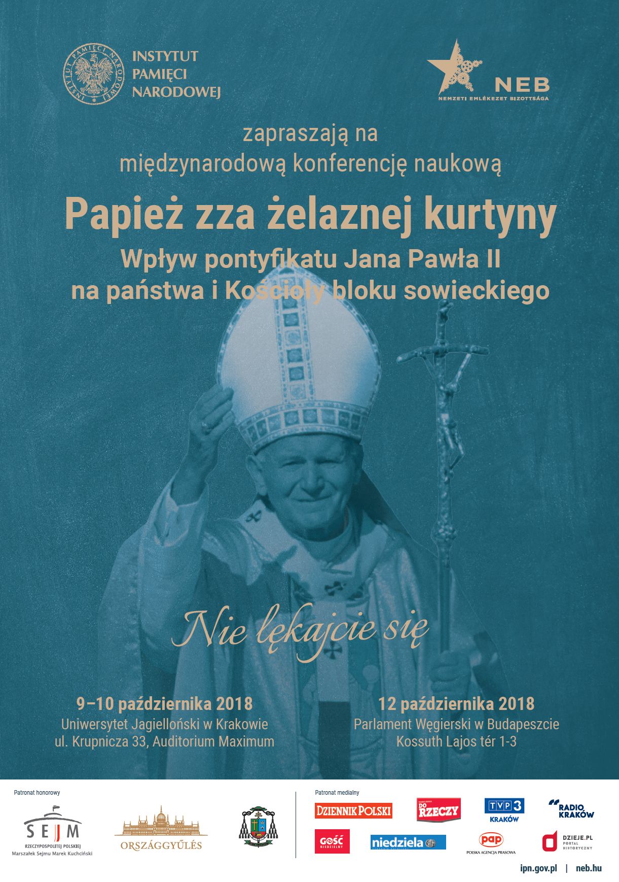 „Papież zza żelaznej kurtyny” – Kraków, Budapeszt, 9–12 października 2018
