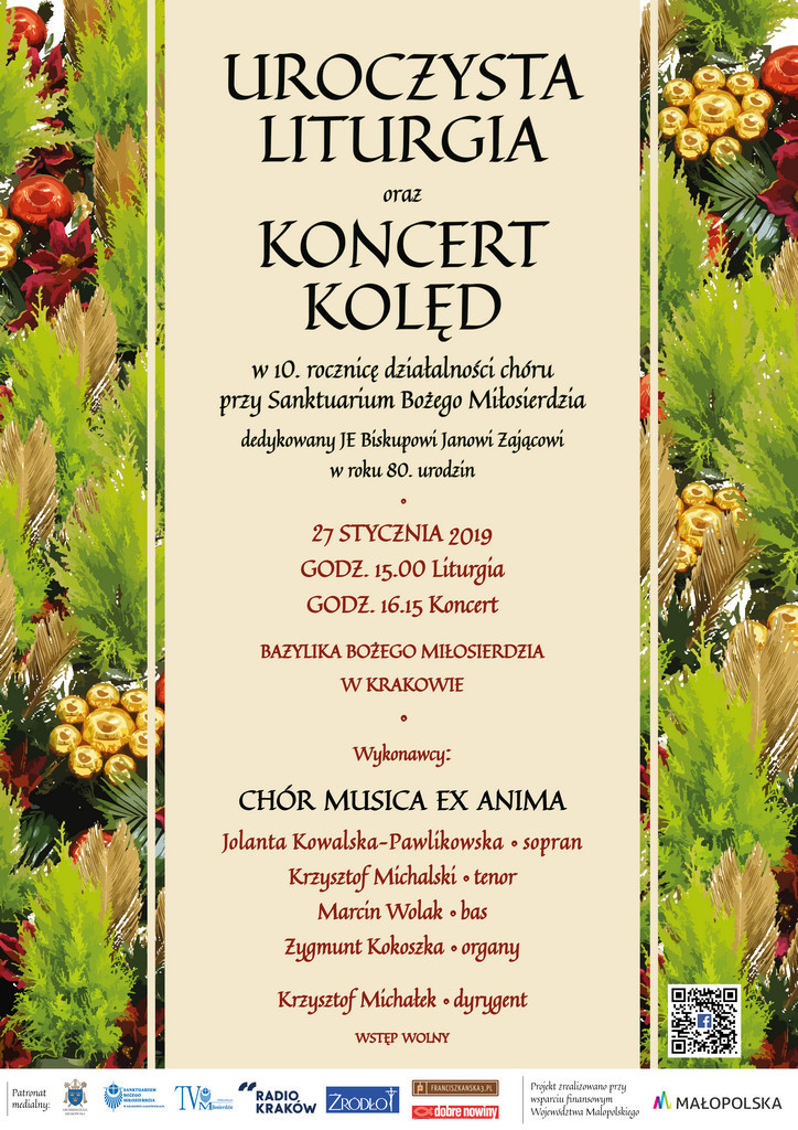 Koncert kolęd z okazji jubileuszu 10-lecia działalności chóru Musica ex Anima