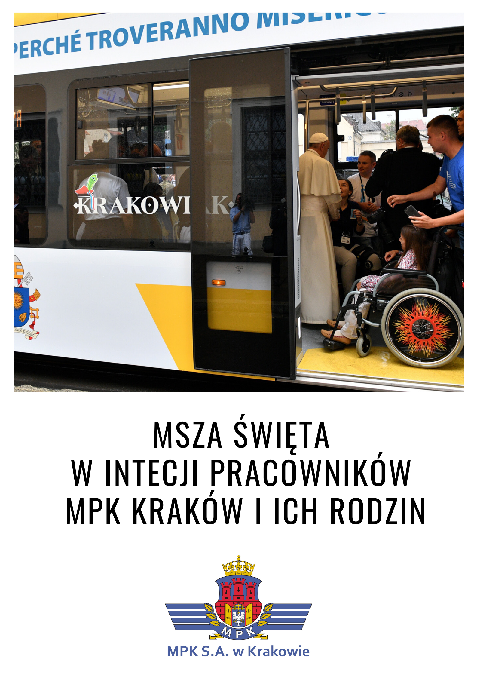 Msza św. w intencji pracowników MPK Kraków i ich rodzin
