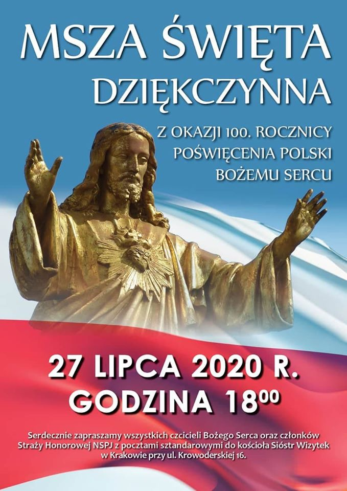 100. rocznica poświęcenia narodu polskiego Najświętszemu Sercu Pana Jezusa