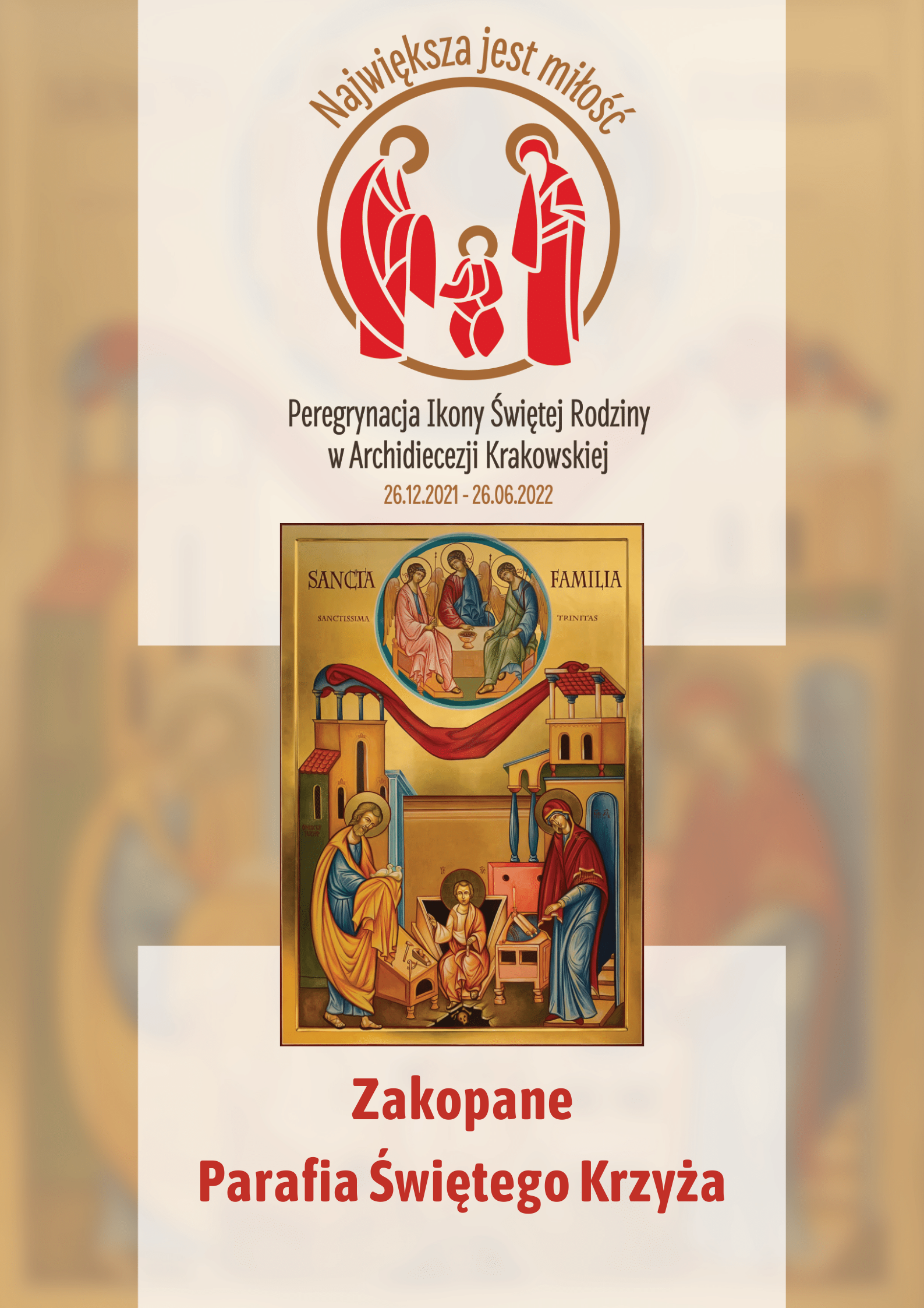 Ikona Świętej Rodziny w parafii Świętego Krzyża w Zakopanem