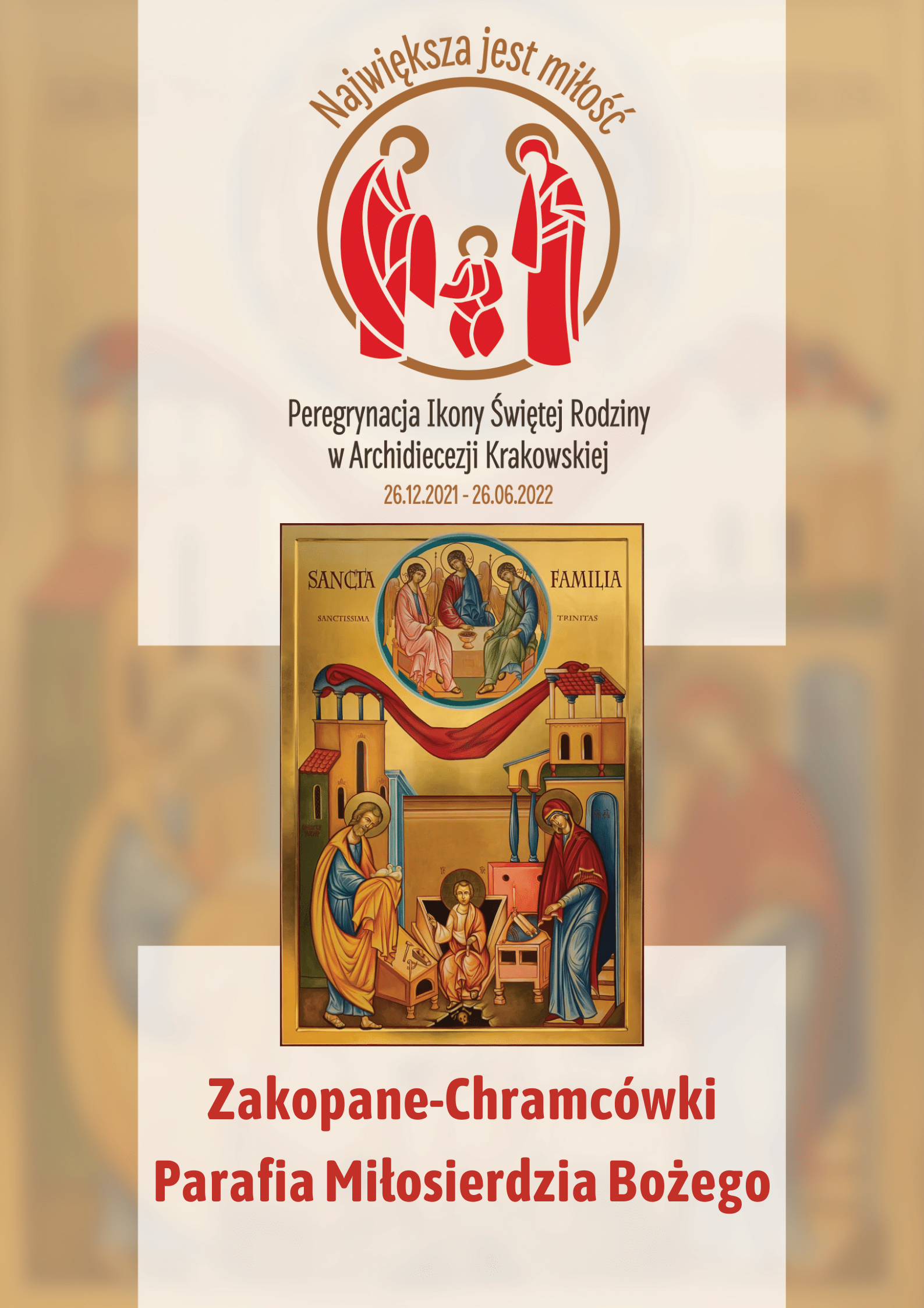 Ikona Świętej Rodziny w parafii Miłosierdzia Bożego na Chramcówkach w Zakopanem