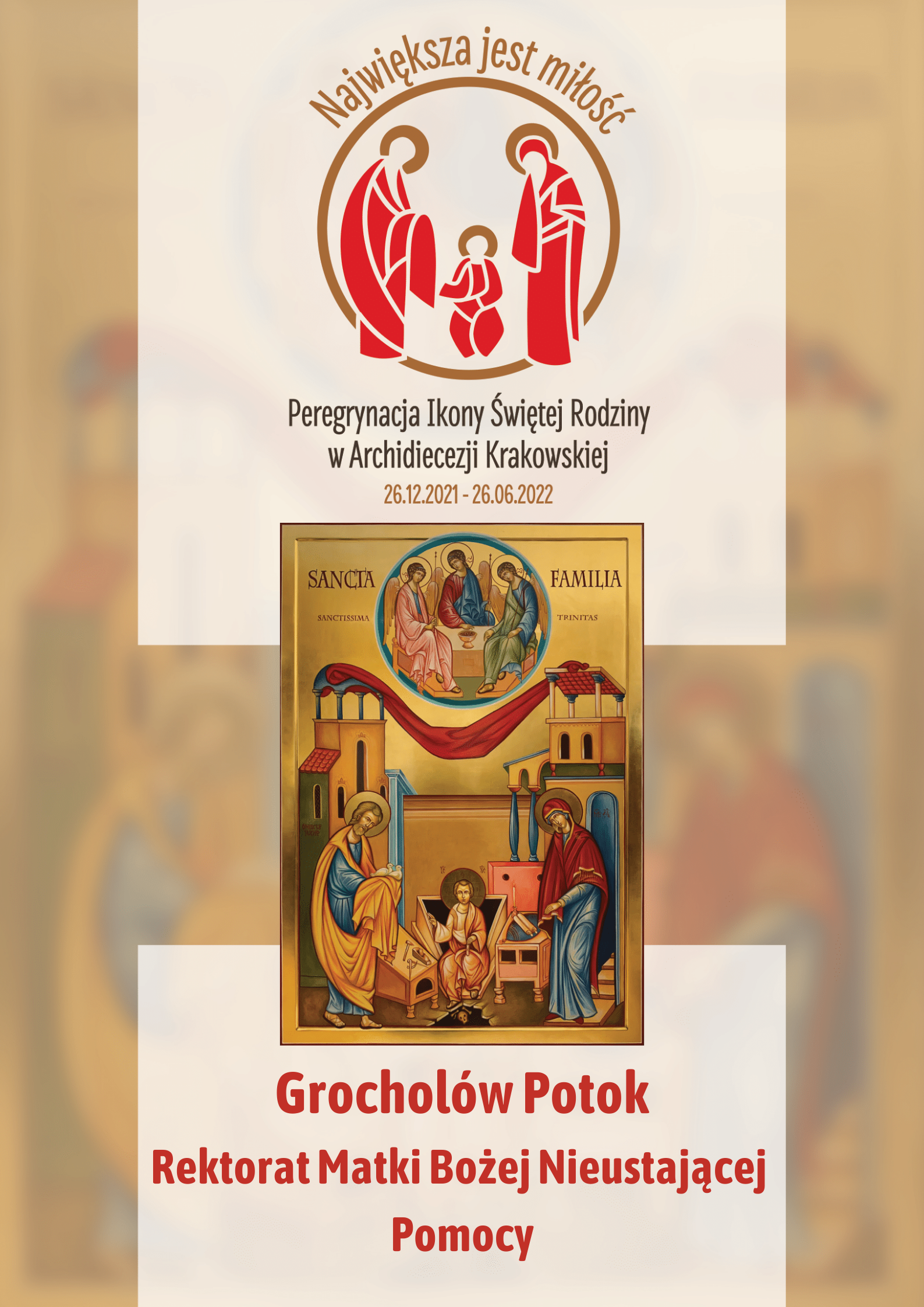 Ikona Świętej Rodziny w kościele rektoralnym Matki Bożej Nieustającej Pomocy w Grocholowie Potoku
