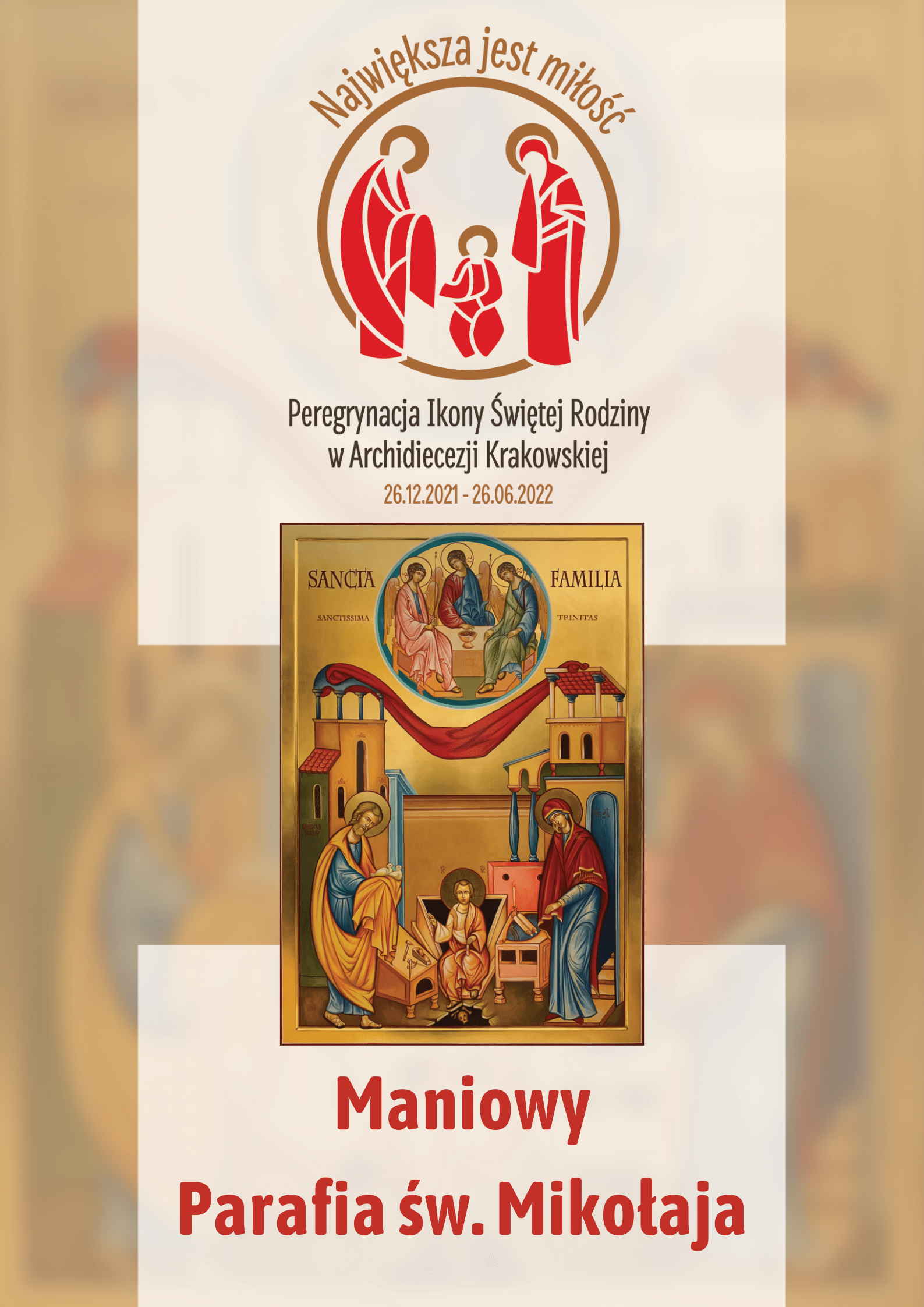 Ikona Świętej Rodziny w parafii św. Mikołaja w Maniowach