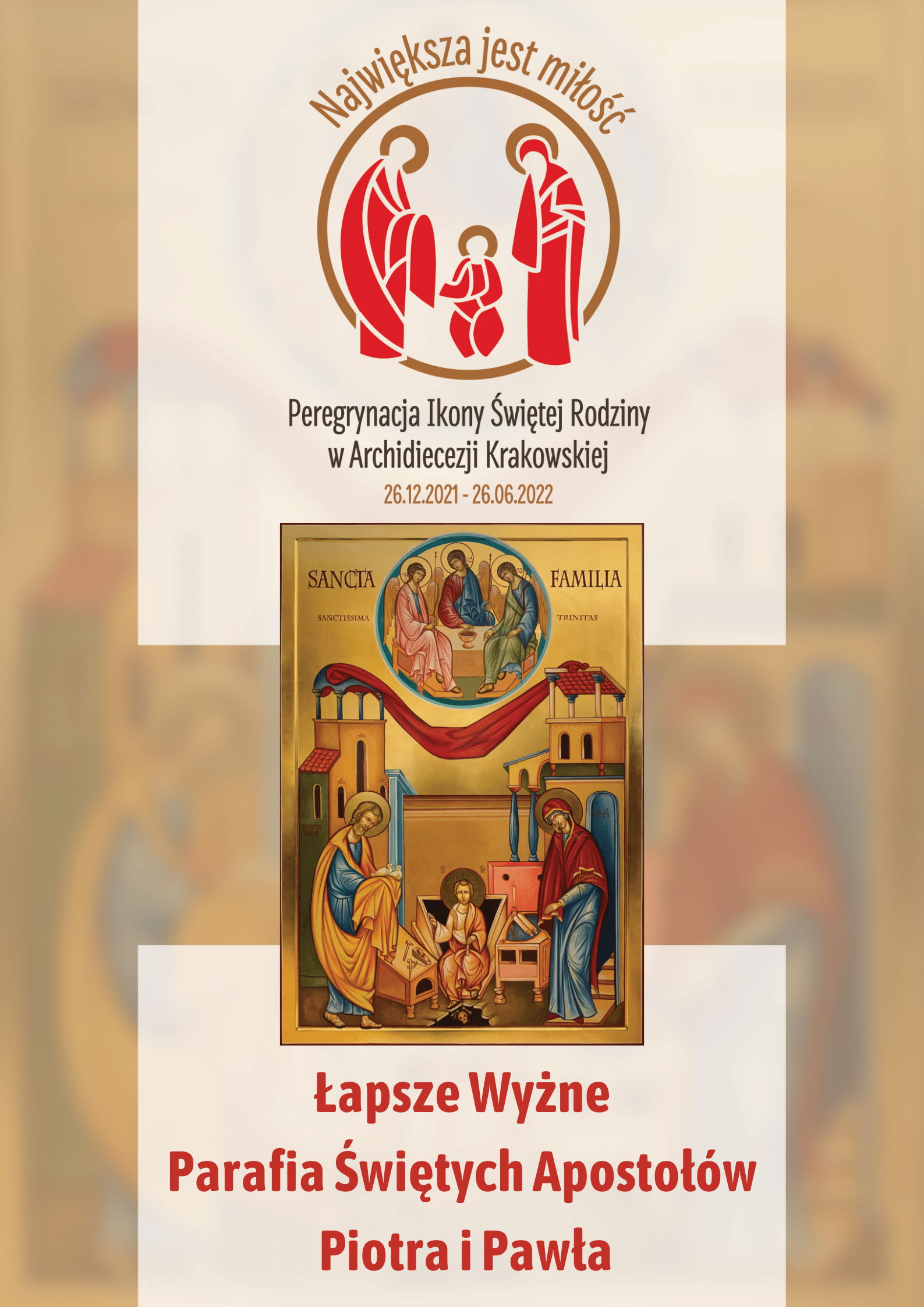 Ikona Świętej Rodziny w parafii Świętych Apostołów Piotra i Pawła w Łapszach Wyżnych