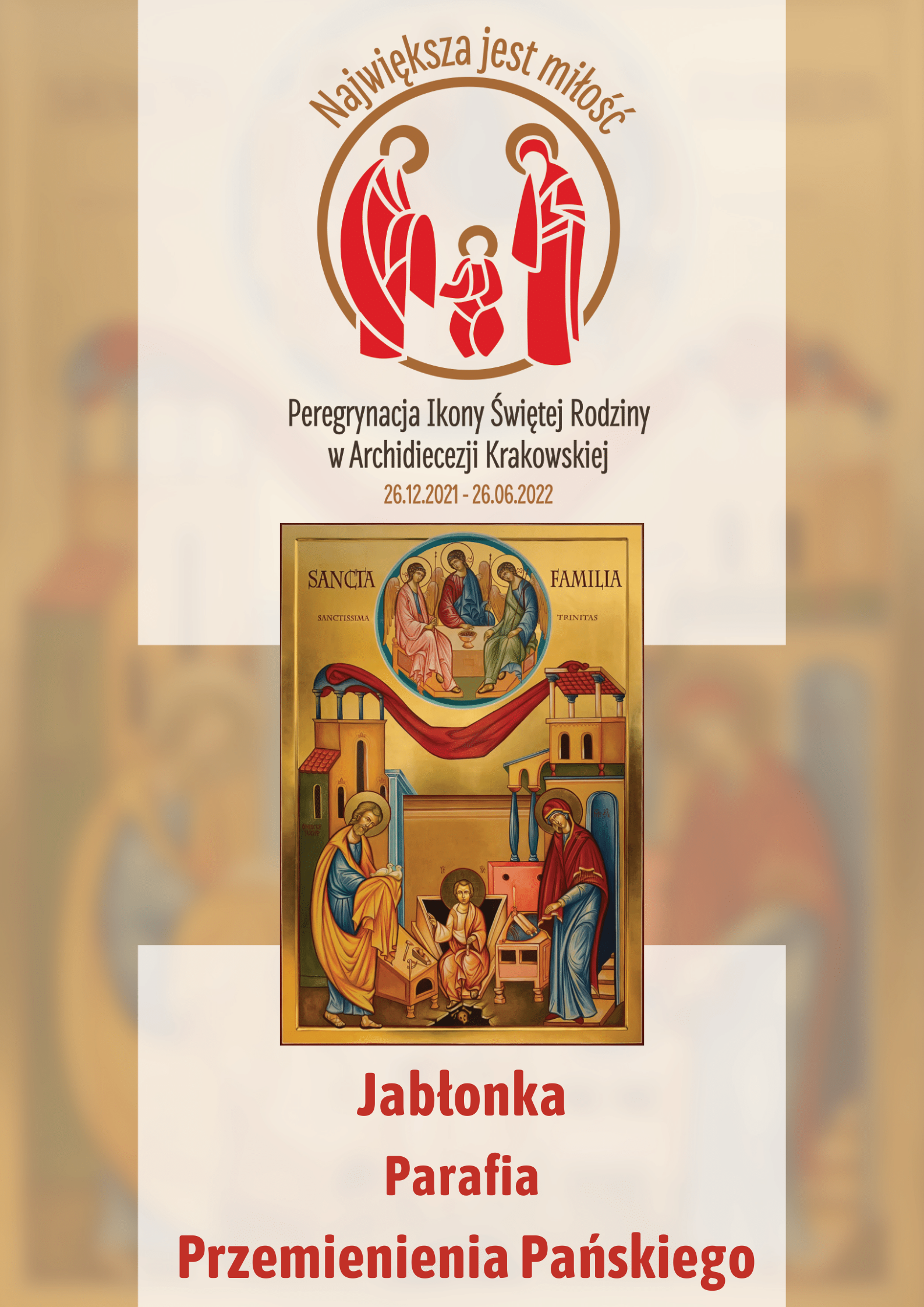 Ikona Świętej Rodziny w parafii Przemienienia Pańskiego w Jabłonce