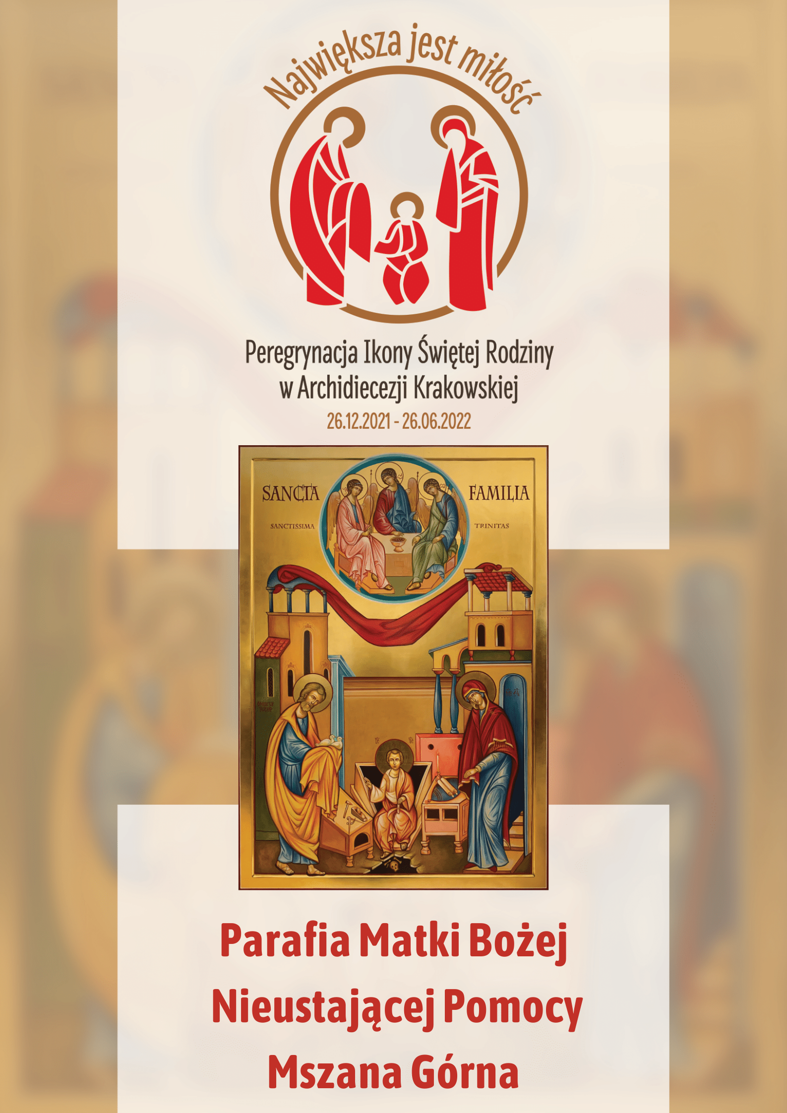 Ikona Świętej Rodziny w parafii Matki Bożej Nieustającej Pomocy w Mszanie Górnej