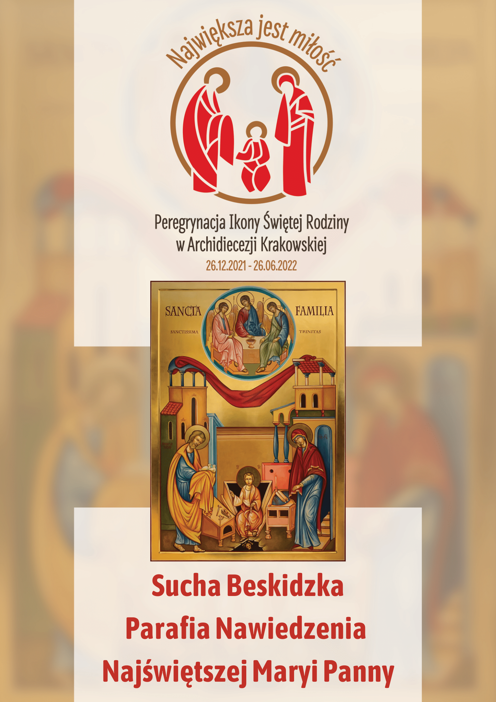 Ikona Świętej Rodziny w parafii Nawiedzenia Najświętszej Maryi Panny w Suchej Beskidzkiej