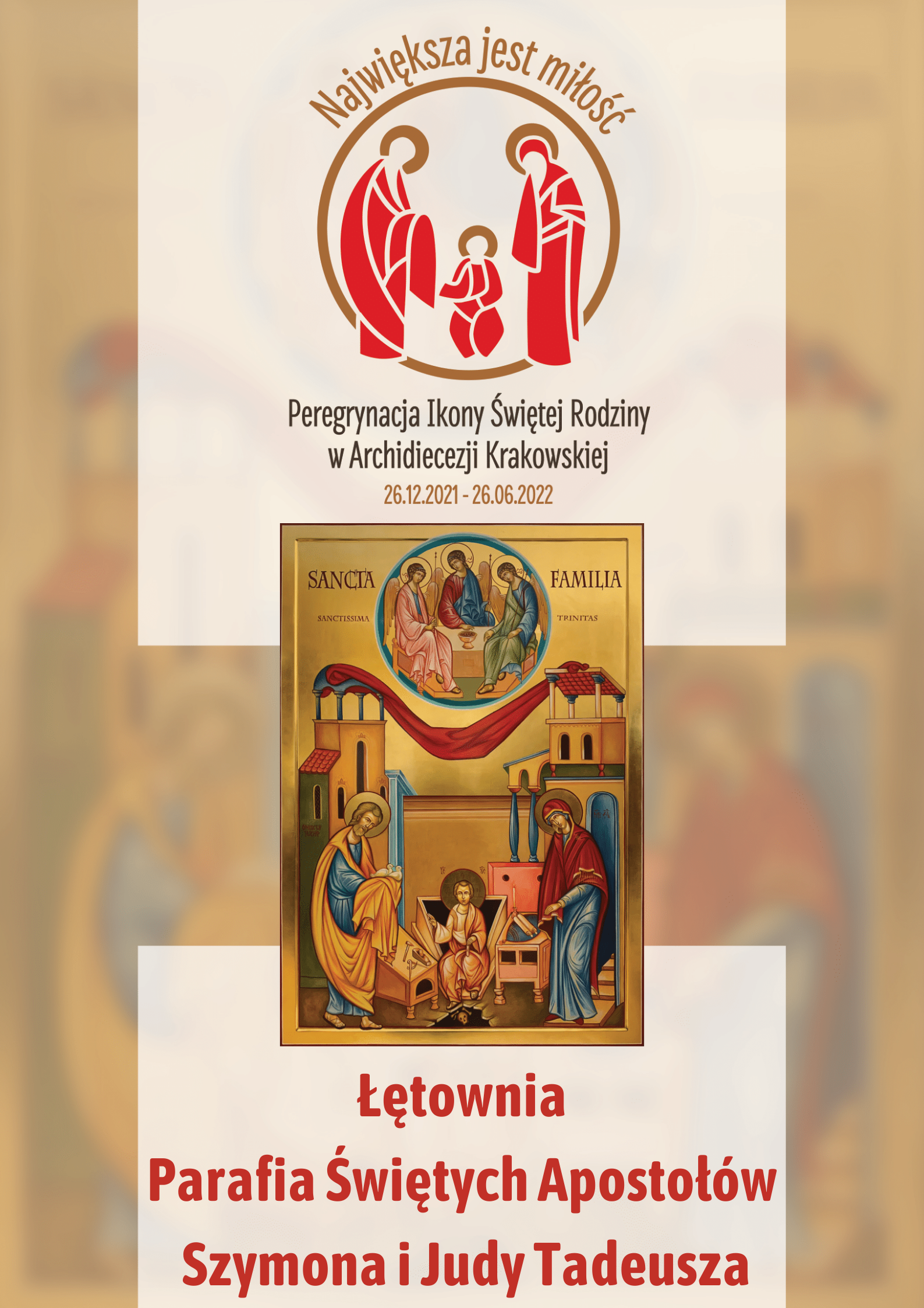 Ikona Świętej Rodziny w parafii Świętych Apostołów Szymona i Judy Tadeusza w Łętowni