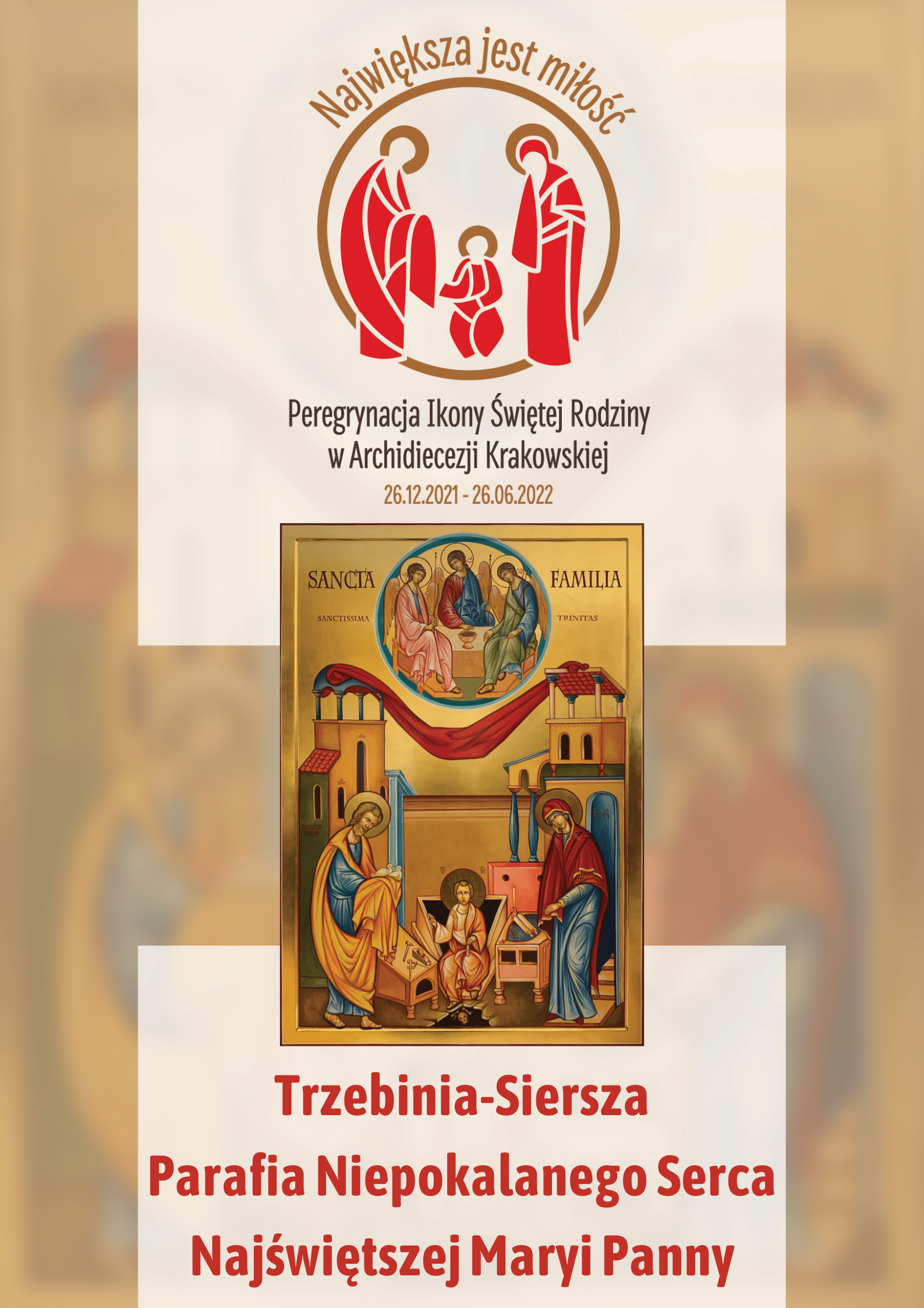 Ikona Świętej Rodziny w parafii Niepokalanego Serca Najświętszej Maryi Panny w Trzebini-Sierszy