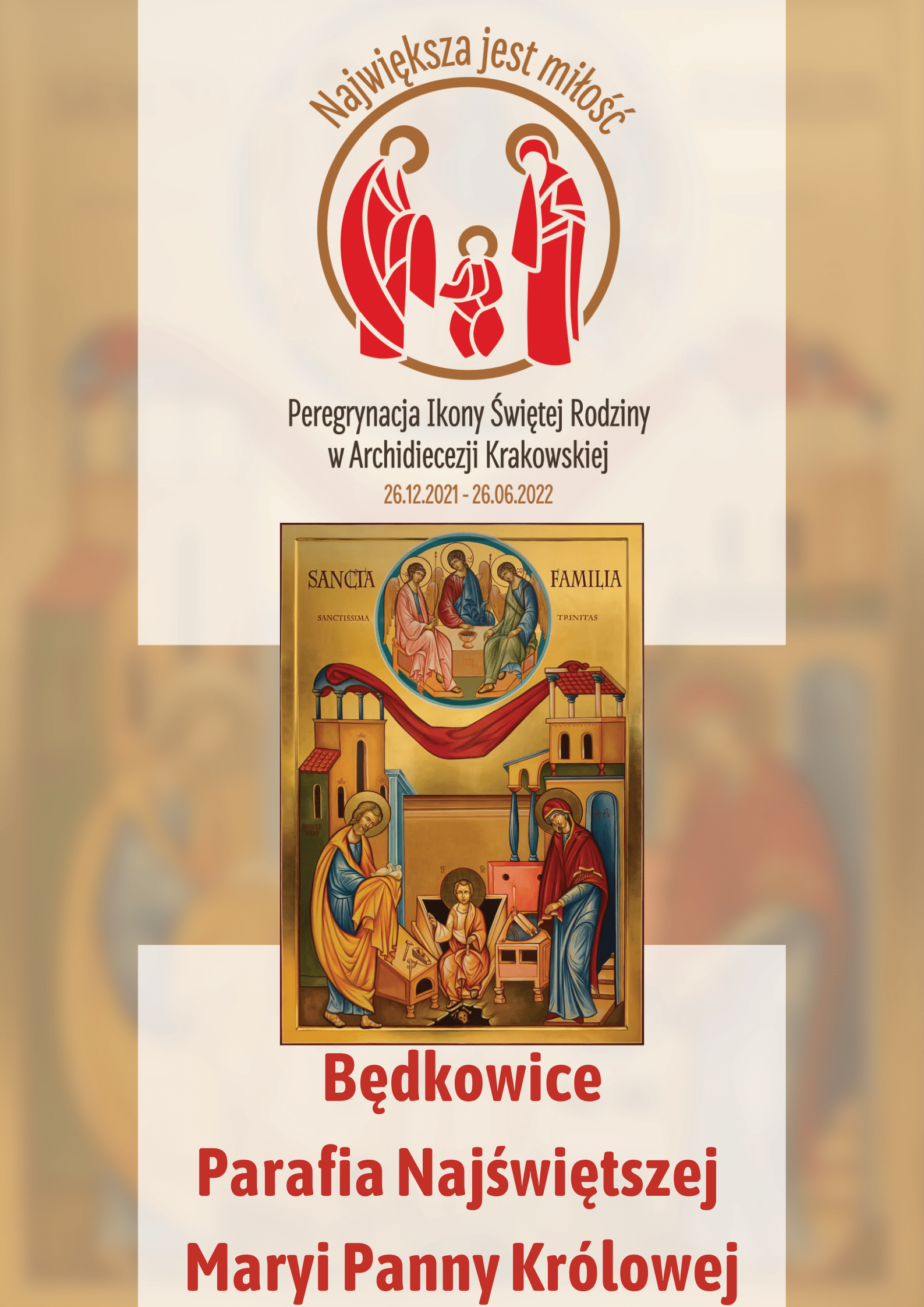 Ikona Świętej Rodziny w parafii Najświętszej Maryi Panny Królowej w Będkowicach