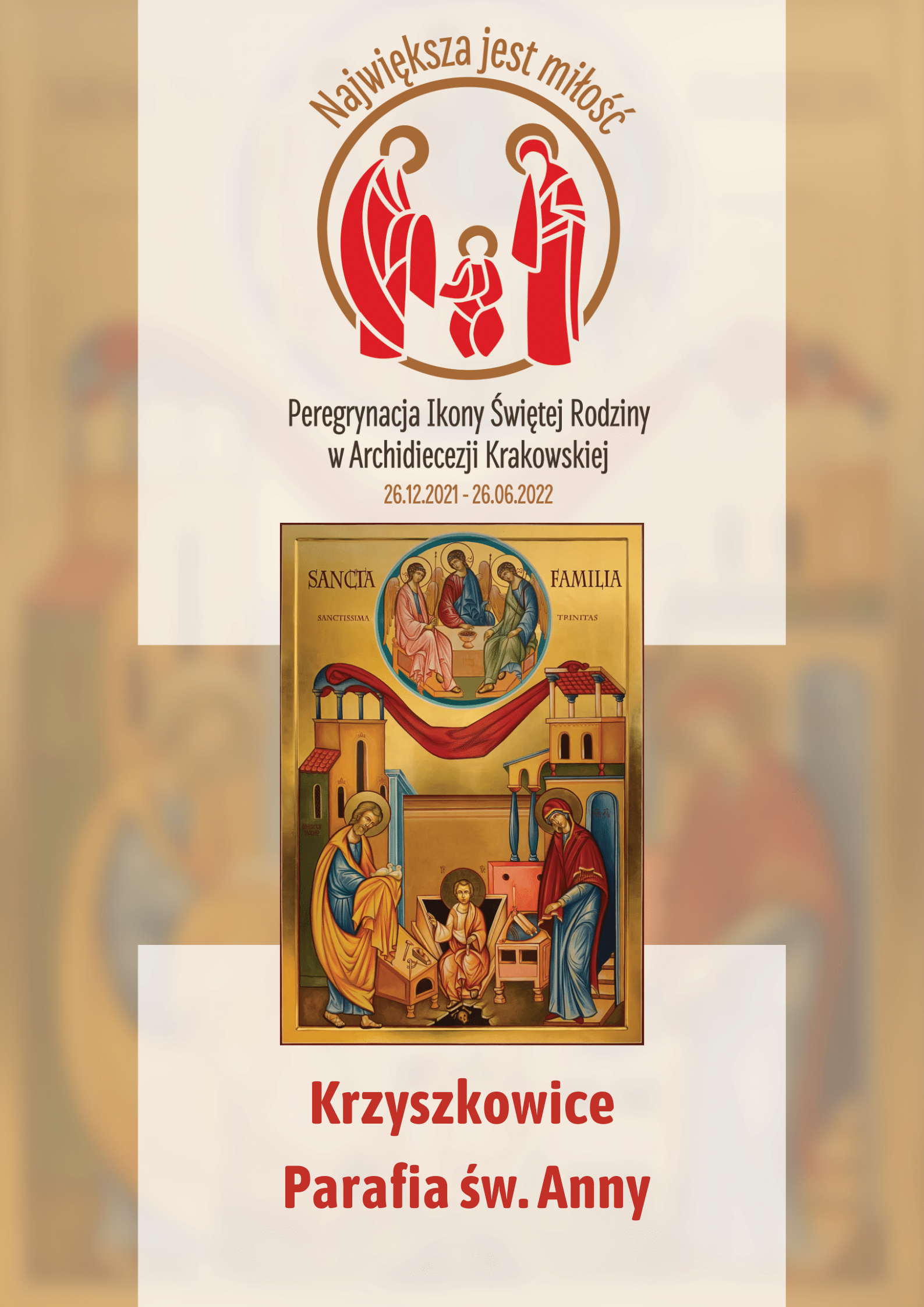 Ikona Świętej Rodziny w parafii św. Anny w Krzyszkowicach