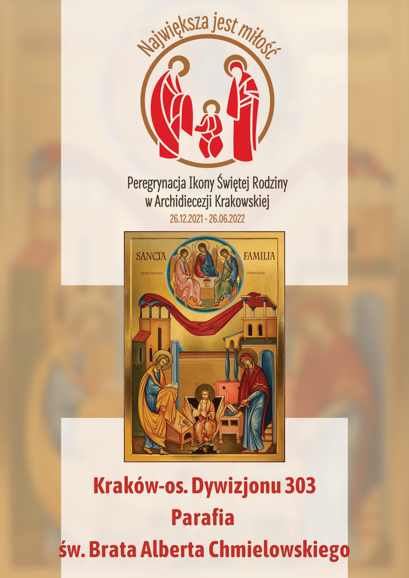 Ikona Świętej Rodziny w parafii św. Brata Alberta Chmielowskiego w Krakowie-os. Dywizjonu 303