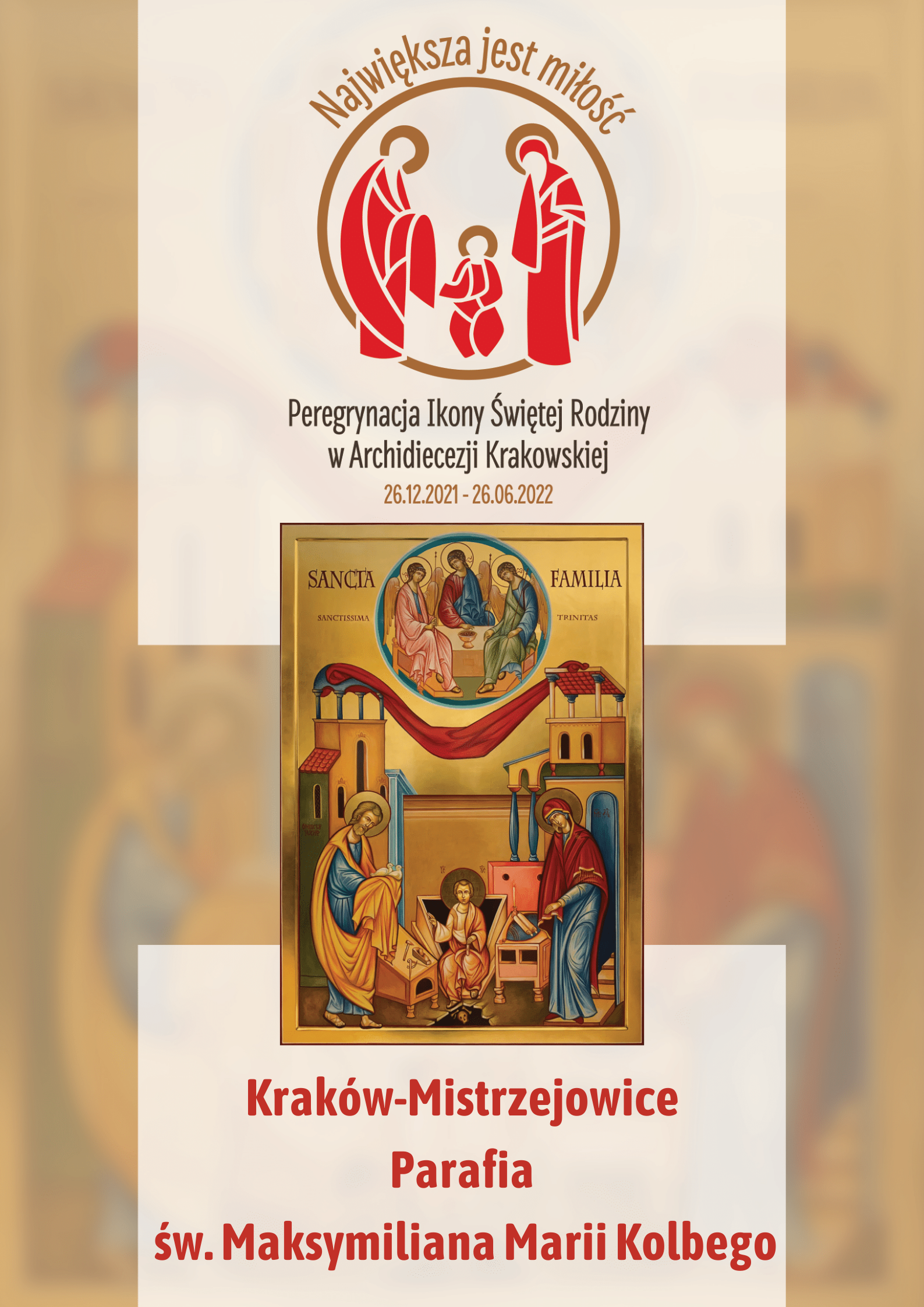 Ikona Świętej Rodziny w parafii św. Maksymiliana Marii Kolbego w Krakowie-Mistrzejowicach