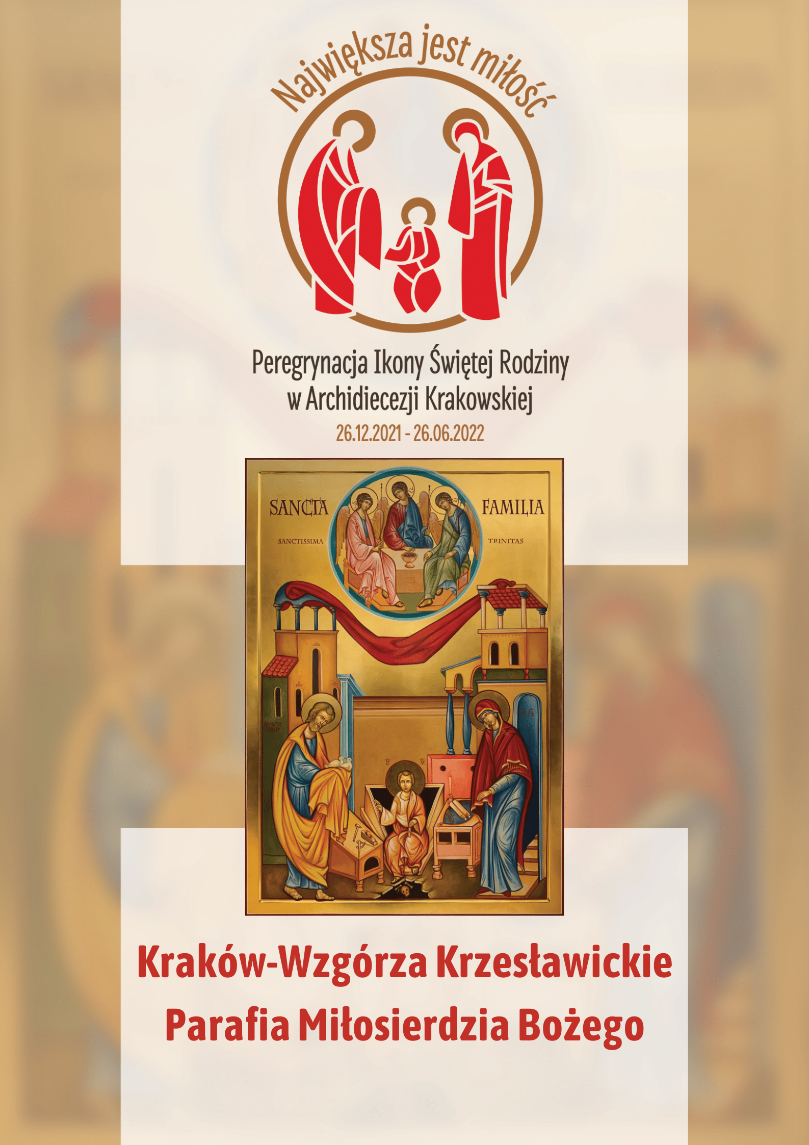 Ikona Świętej Rodziny w parafii Miłosierdzia Bożego w Krakowie-Wzgórzach Krzesławickich