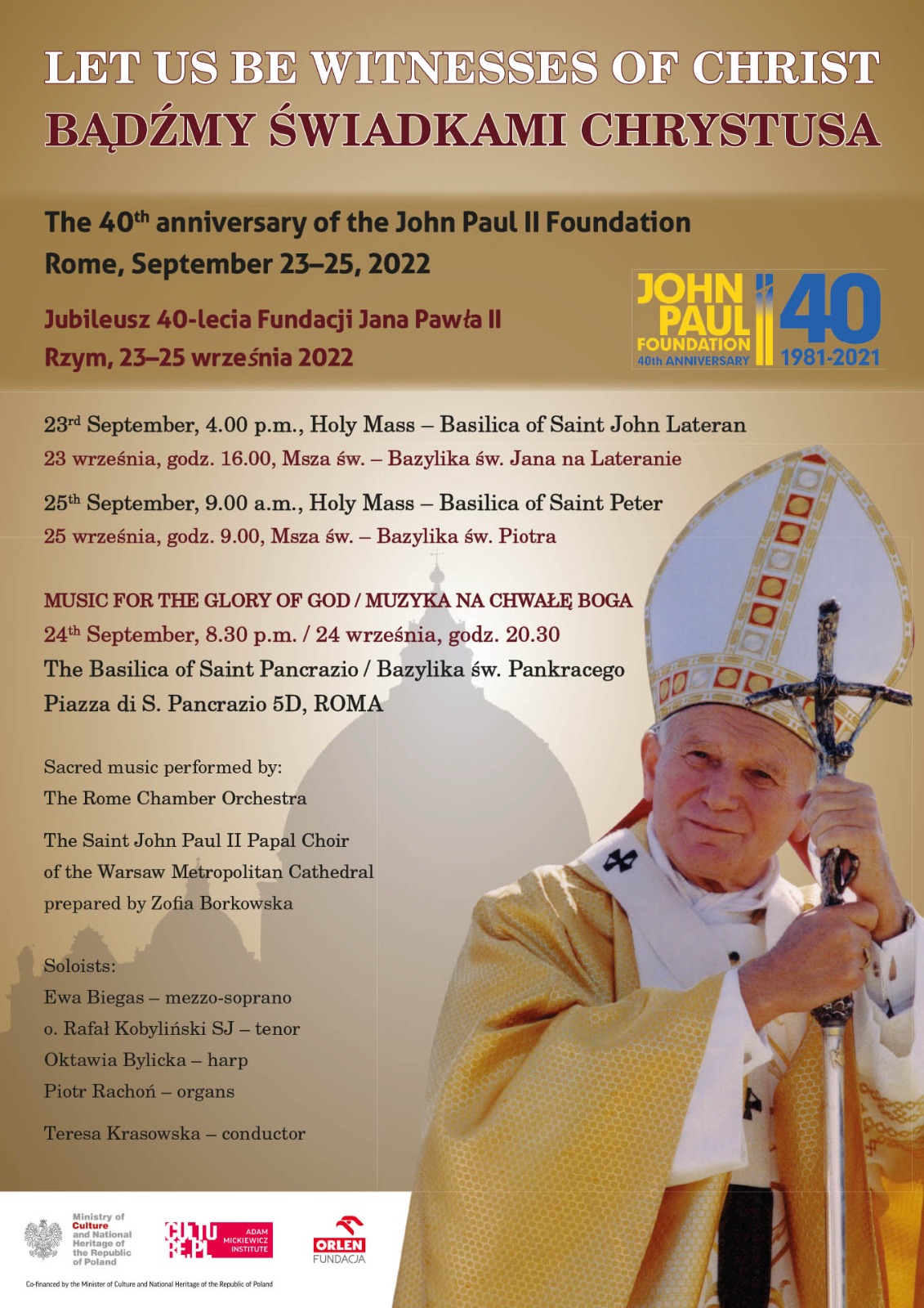 Jubileusz 40-lecia Fundacji Jana Pawła II. Msza św. w Bazylice św. Piotra