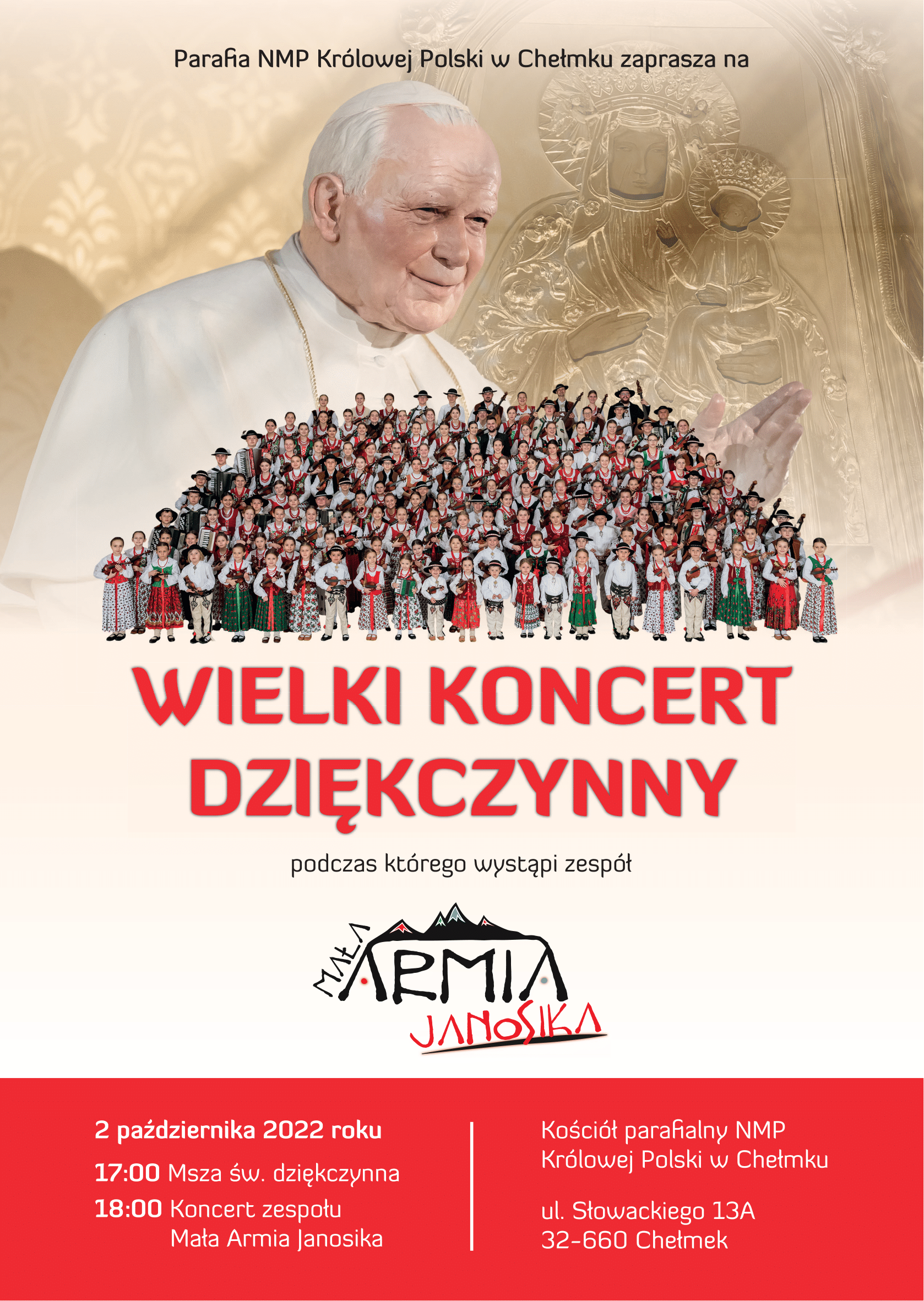 Dziękczynny koncert w parafii NMP Królowej Polski w Chełmku