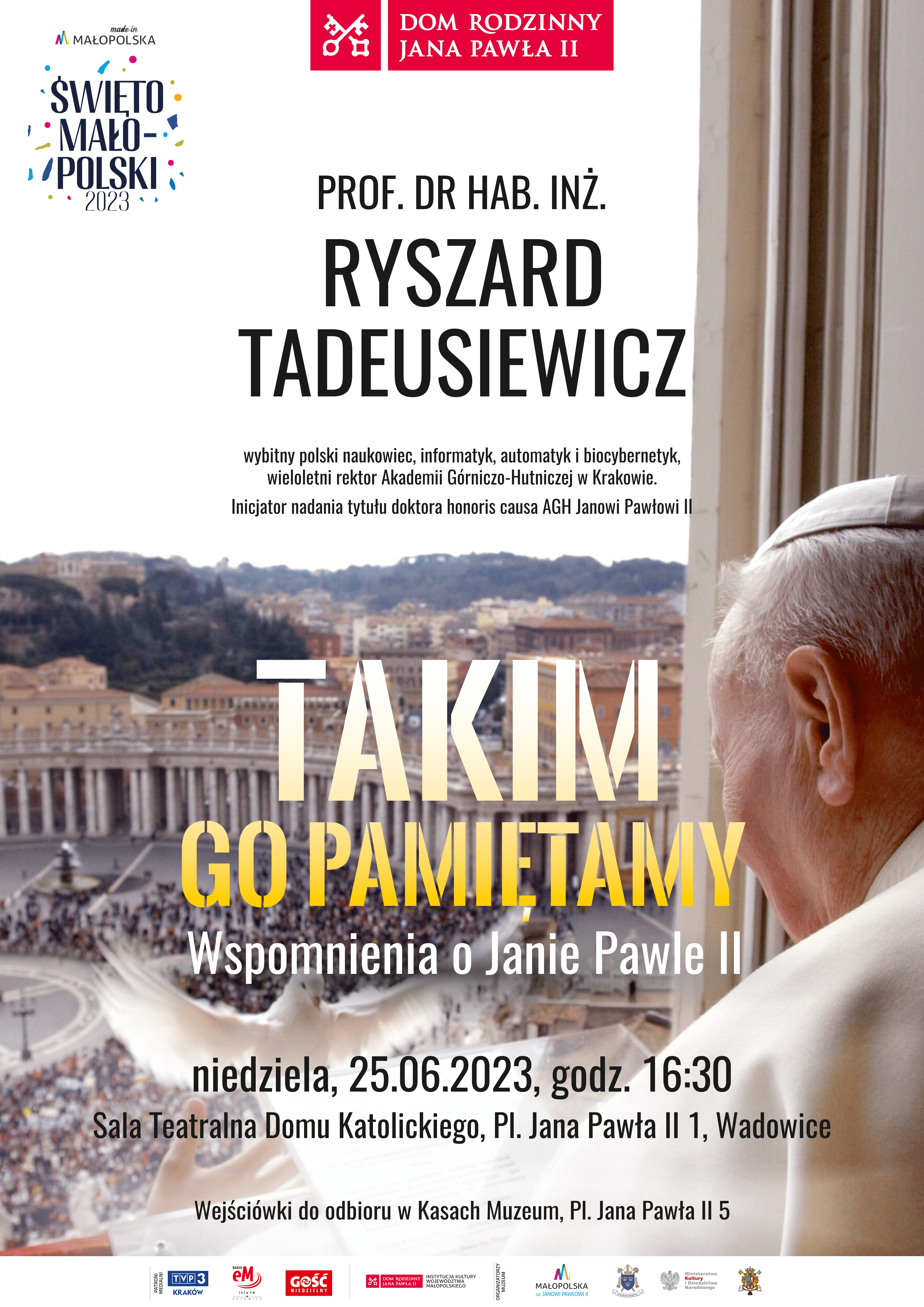 Spotkanie z prof. Ryszardem Tadeusiewiczem w Domu Rodzinnym Jana Pawła II
