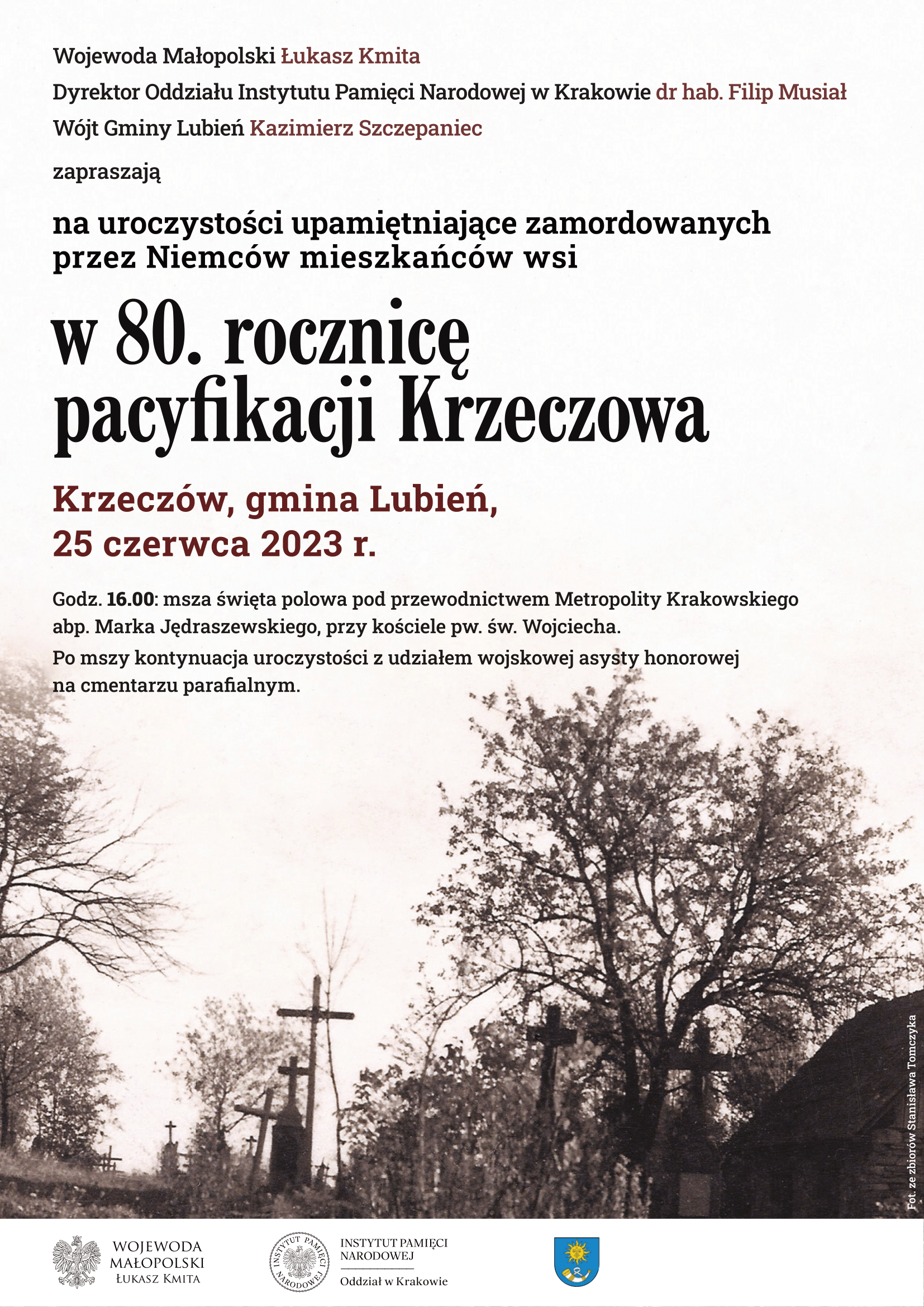 80. rocznica pacyfikacji Krzeczowa