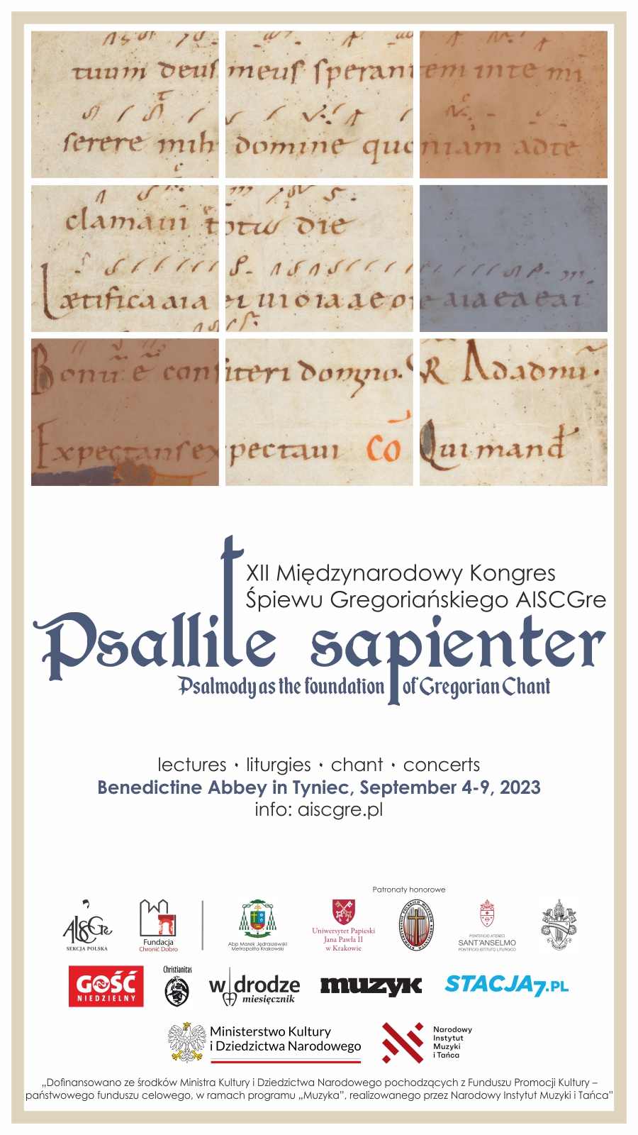 Psallite Sapienter. XII Międzynarodowy Kongres Śpiewu Gregoriańskiego AISCGre
