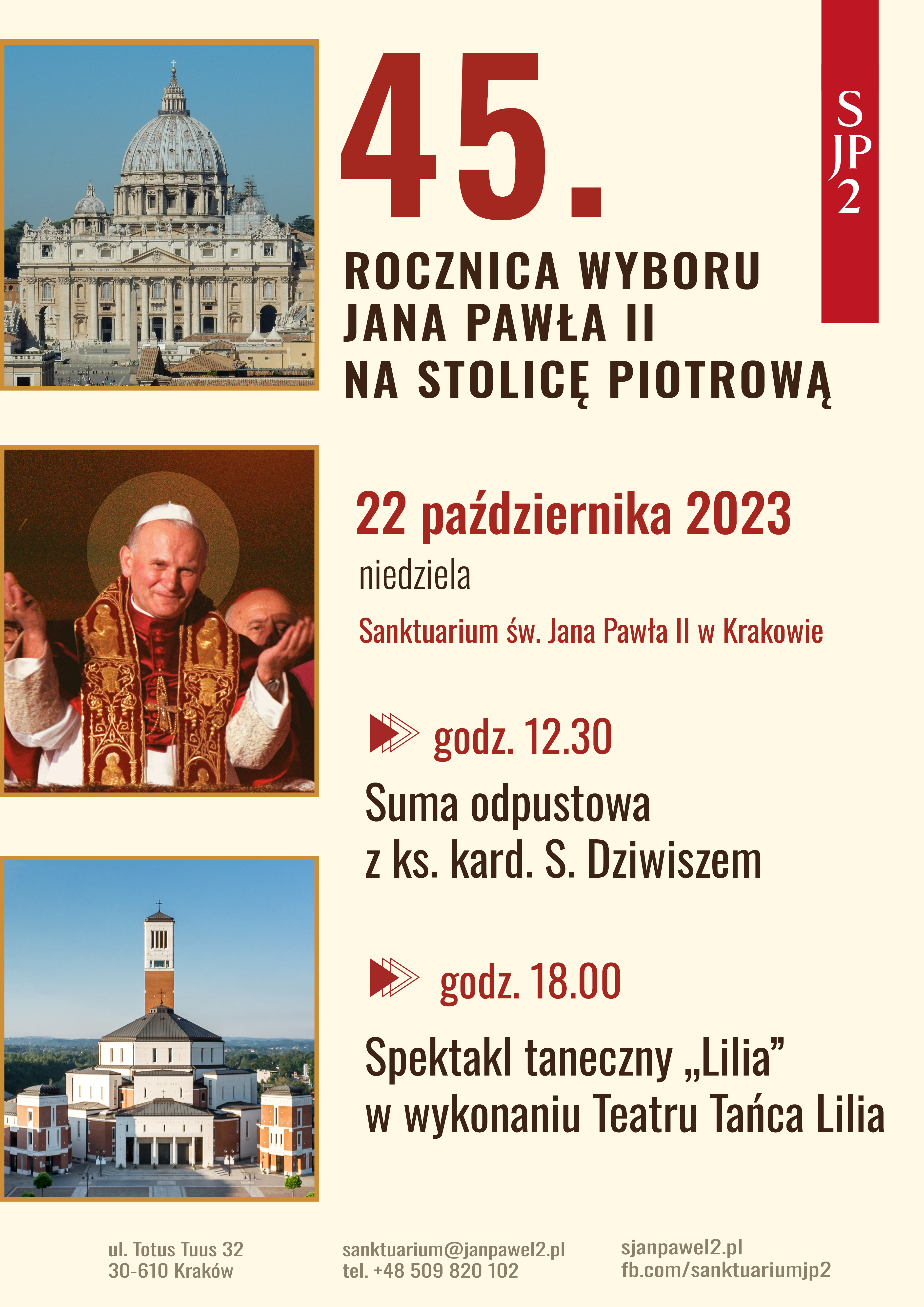 Odpust w Sanktuarium św. Jana Pawła II