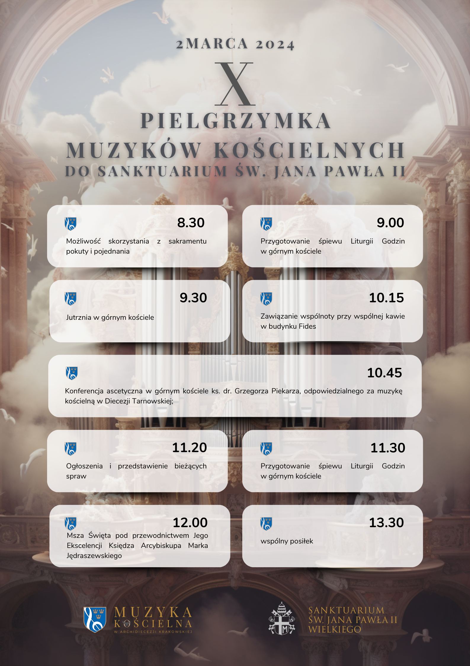 X Pielgrzymka Muzyków Kościelnych do Sanktuarium św. Jana Pawła II w Krakowie