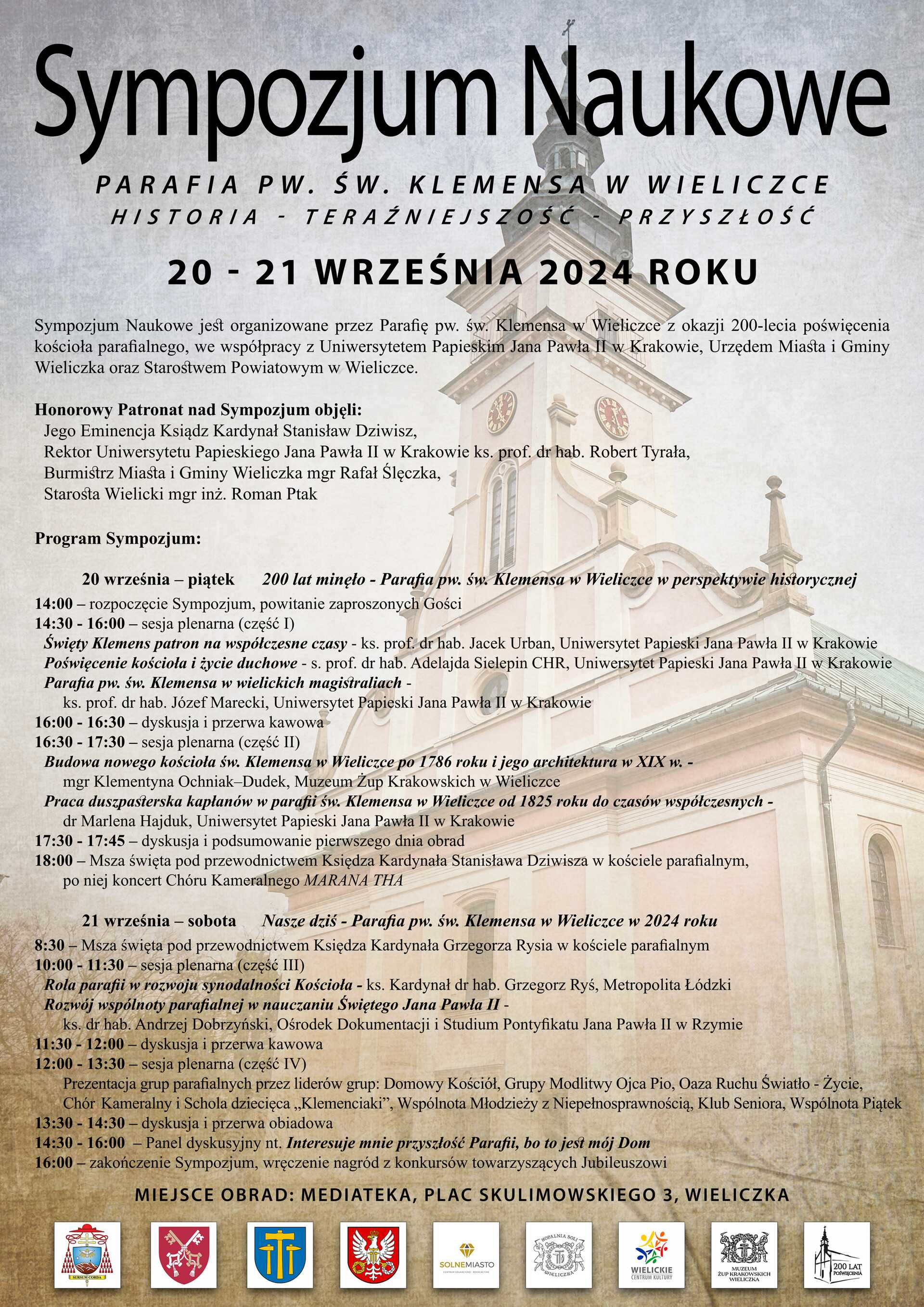 Sympozjum „Parafia pw. św. Klemensa w Wieliczce. Historia – teraźniejszość – przyszłość”