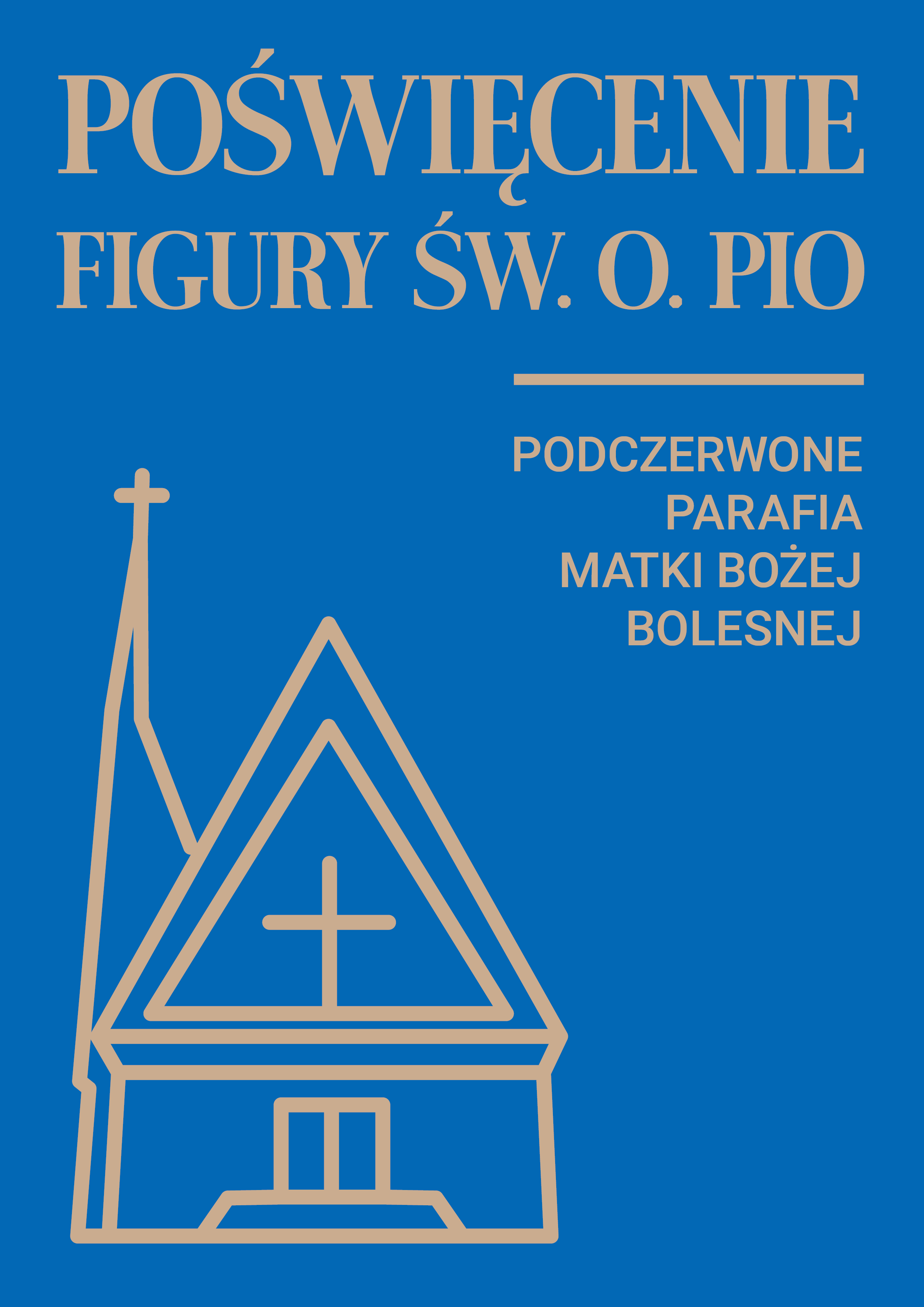 Poświęcenie figury św. o. Pio w kościele Matki Bożej Bolesnej w Podczerwonem