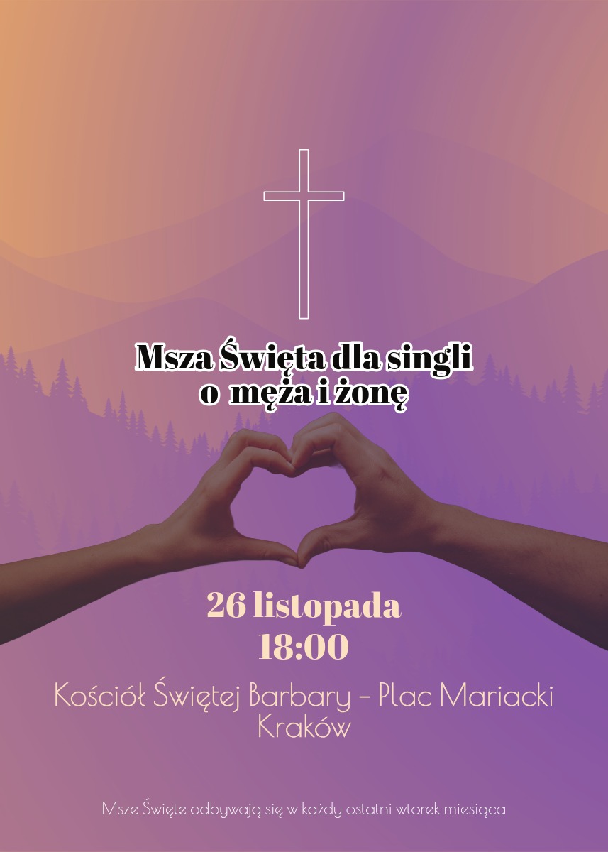 Msza święta dla singli: o męża i żonę