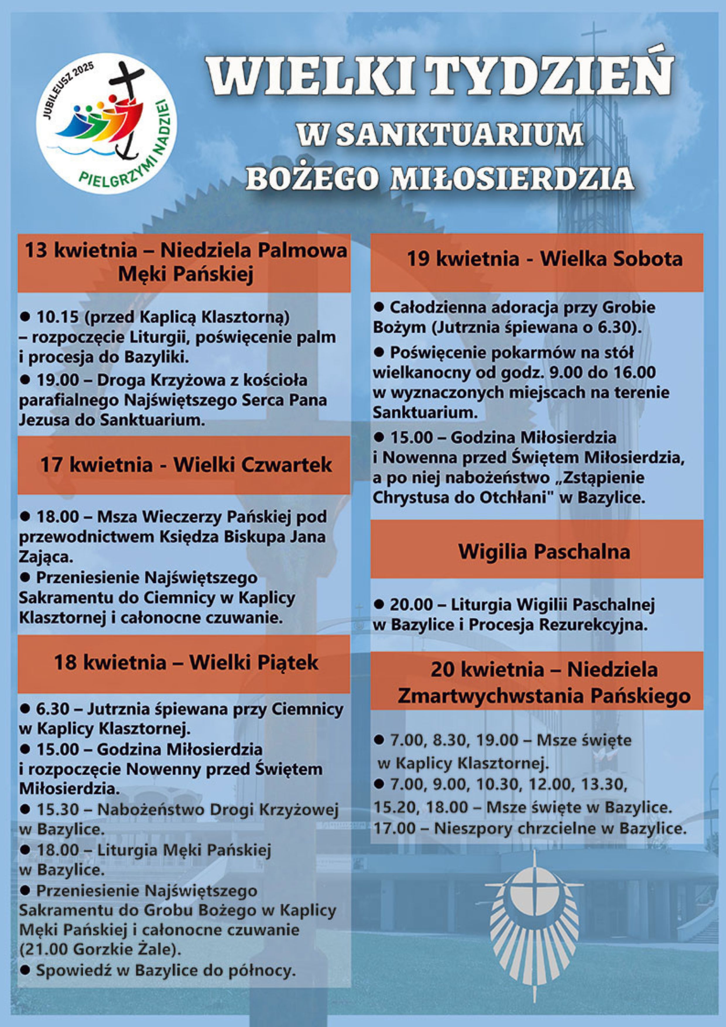 Msza Wieczerzy Pańskiej w Sanktuarium Bożego Miłosierdzia w Krakowie-Łagiewnikach