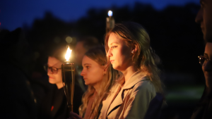 Bp Robert Chrząszcz podczas Akademickiej Drogi Światła: Podążaj Drogą Światła w stronę Zmartwychwstałego, a się nie zawiedziesz