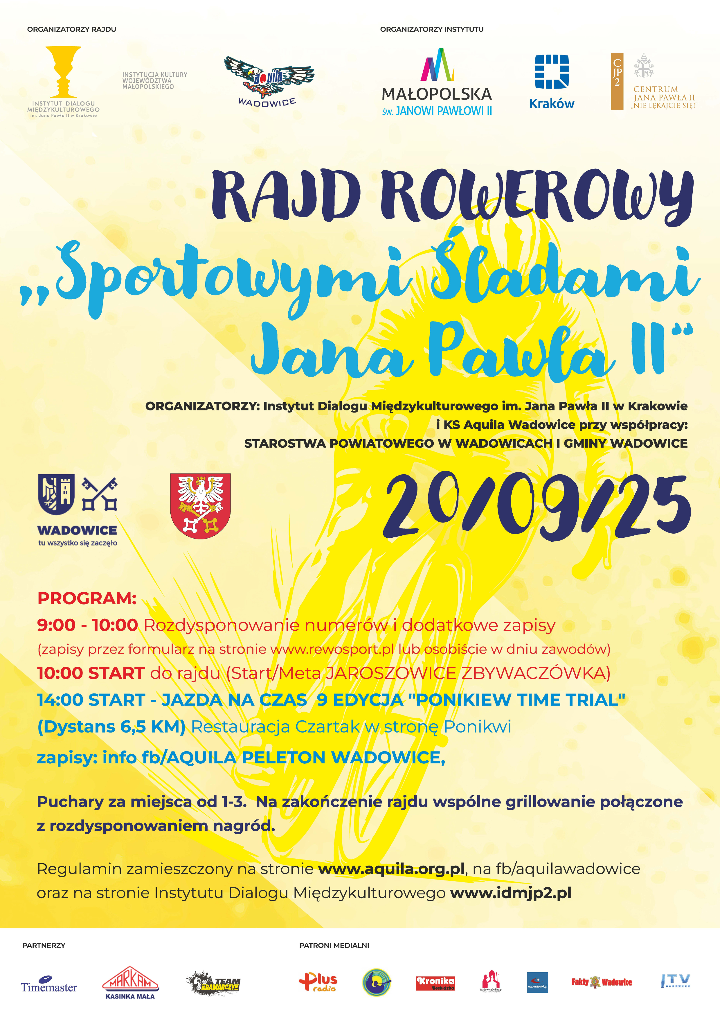 Rajd rowerowy „Sportowymi Śladami św. Jana Pawła II”