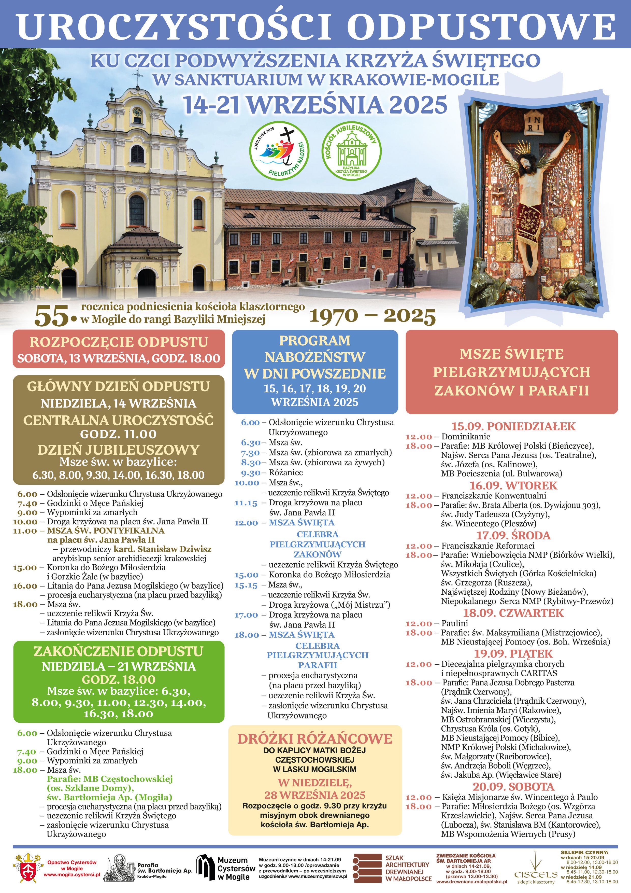 Uroczystości odpustowe ku czci Podwyższenia Krzyża Świętego w sanktuarium w Krakowie-Mogile