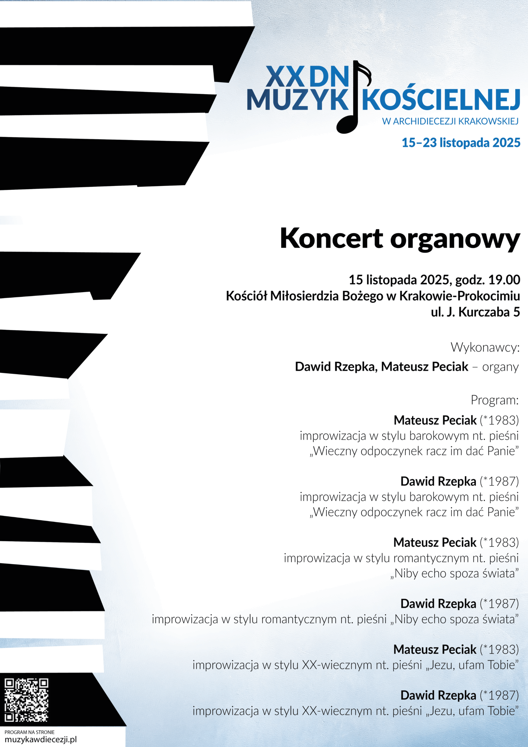 Koncert organowy w kościele Miłosierdzia Bożego w Krakowie-Nowym Prokocimiu
