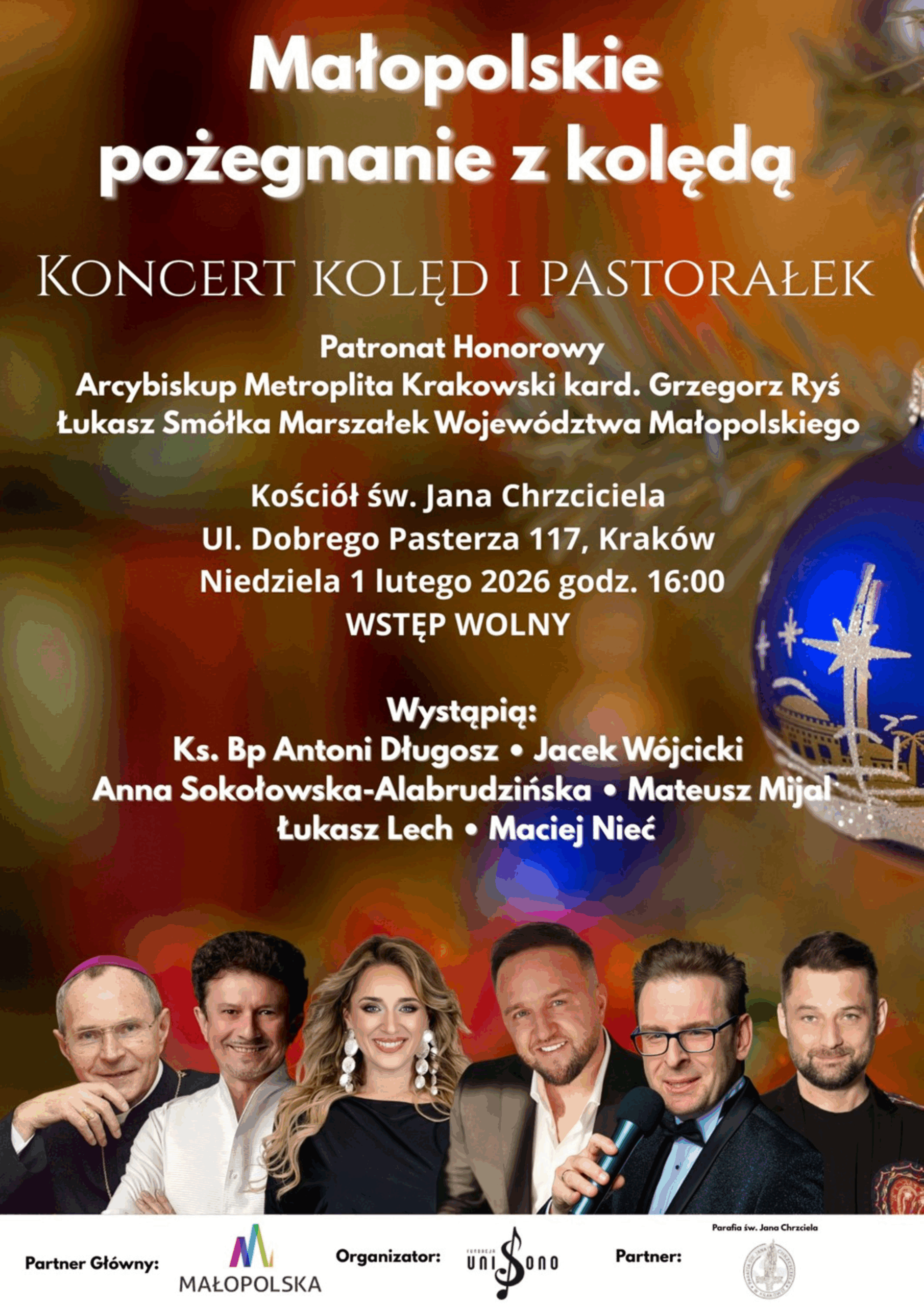 Koncert kolęd i pastorałek „Małopolskie pożegnanie z kolędą” w parafii św. Jana Chrzciciela w Krakowie-Prądniku Czerwonym