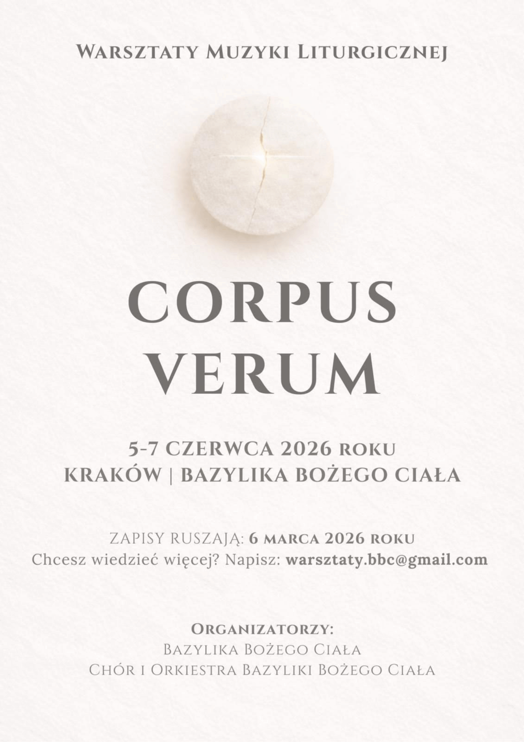 Warsztaty Muzyki Liturgicznej „CORPUS VERUM” w bazylice Bożego Ciała w Krakowie