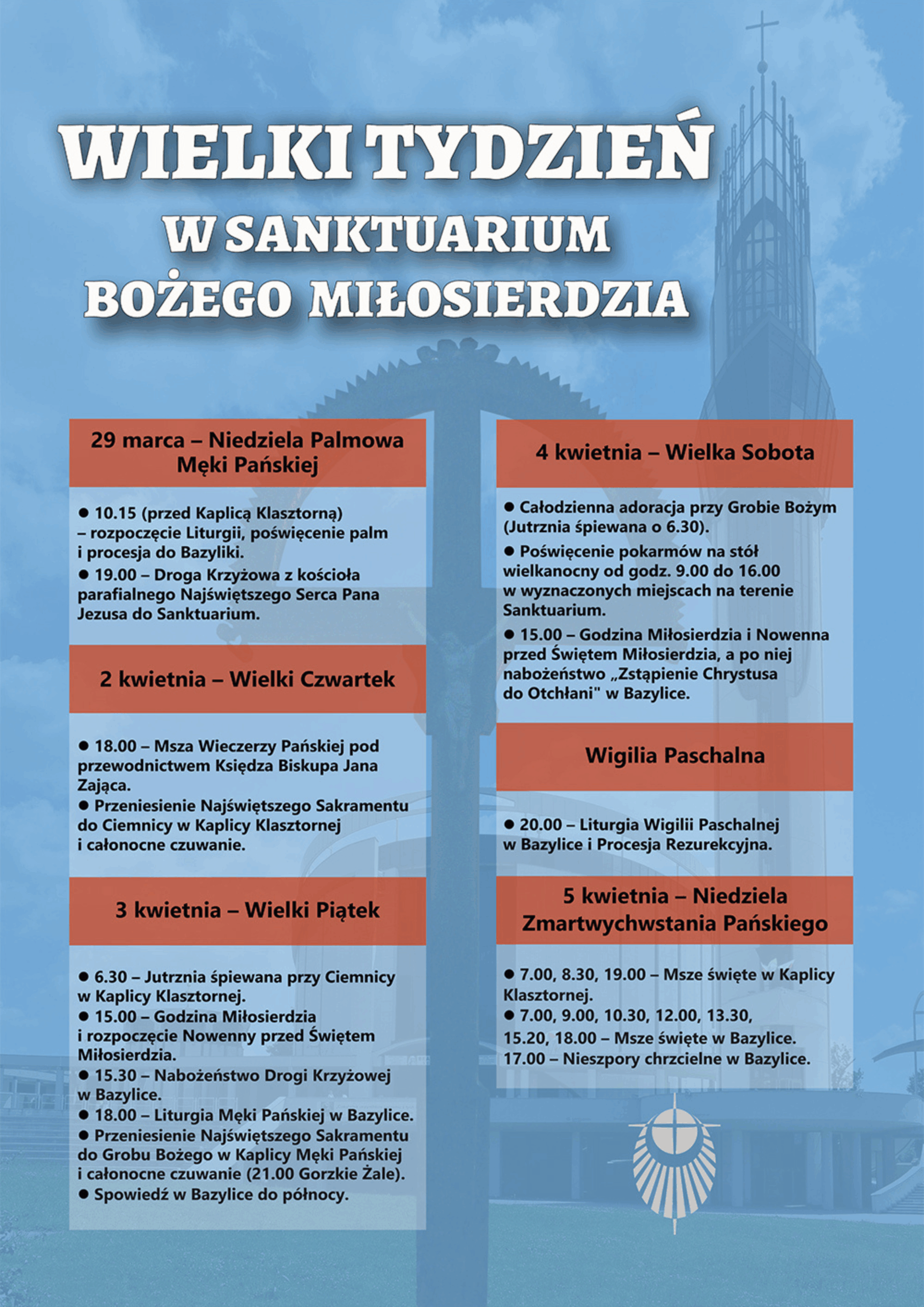 Niedziela Palmowa w Sanktuarium Bożego Miłosierdzia w Krakowie-Łagiewnikach