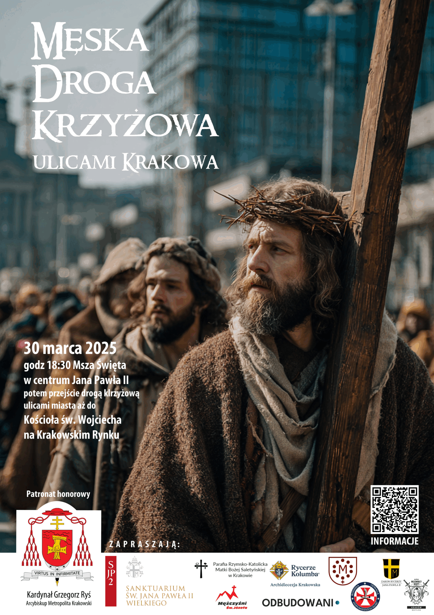 Męska Droga Krzyżowa ulicami Krakowa