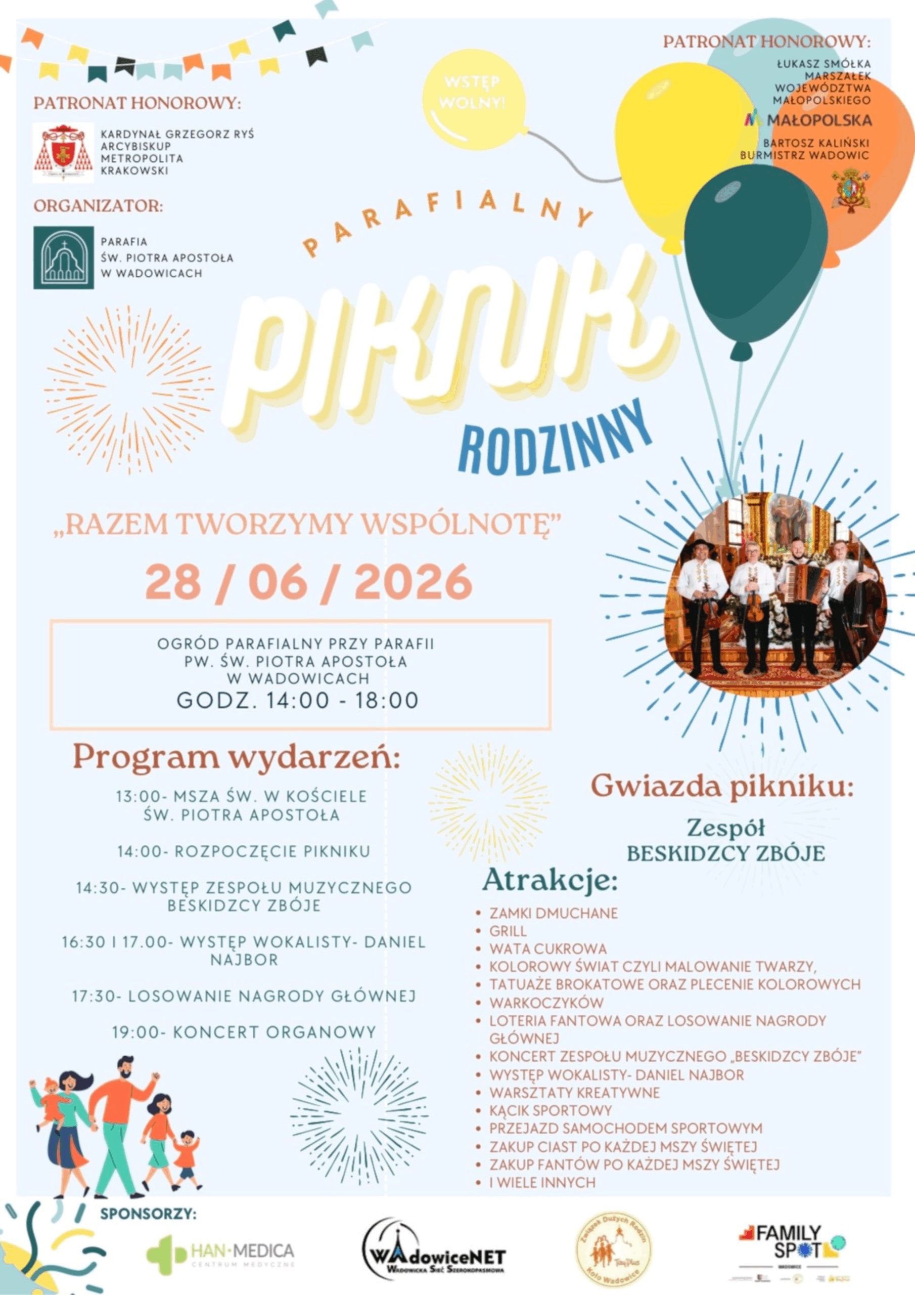 Parafialny Piknik Rodzinny w parafii św. Piotra Apostoła w Wadowicach
