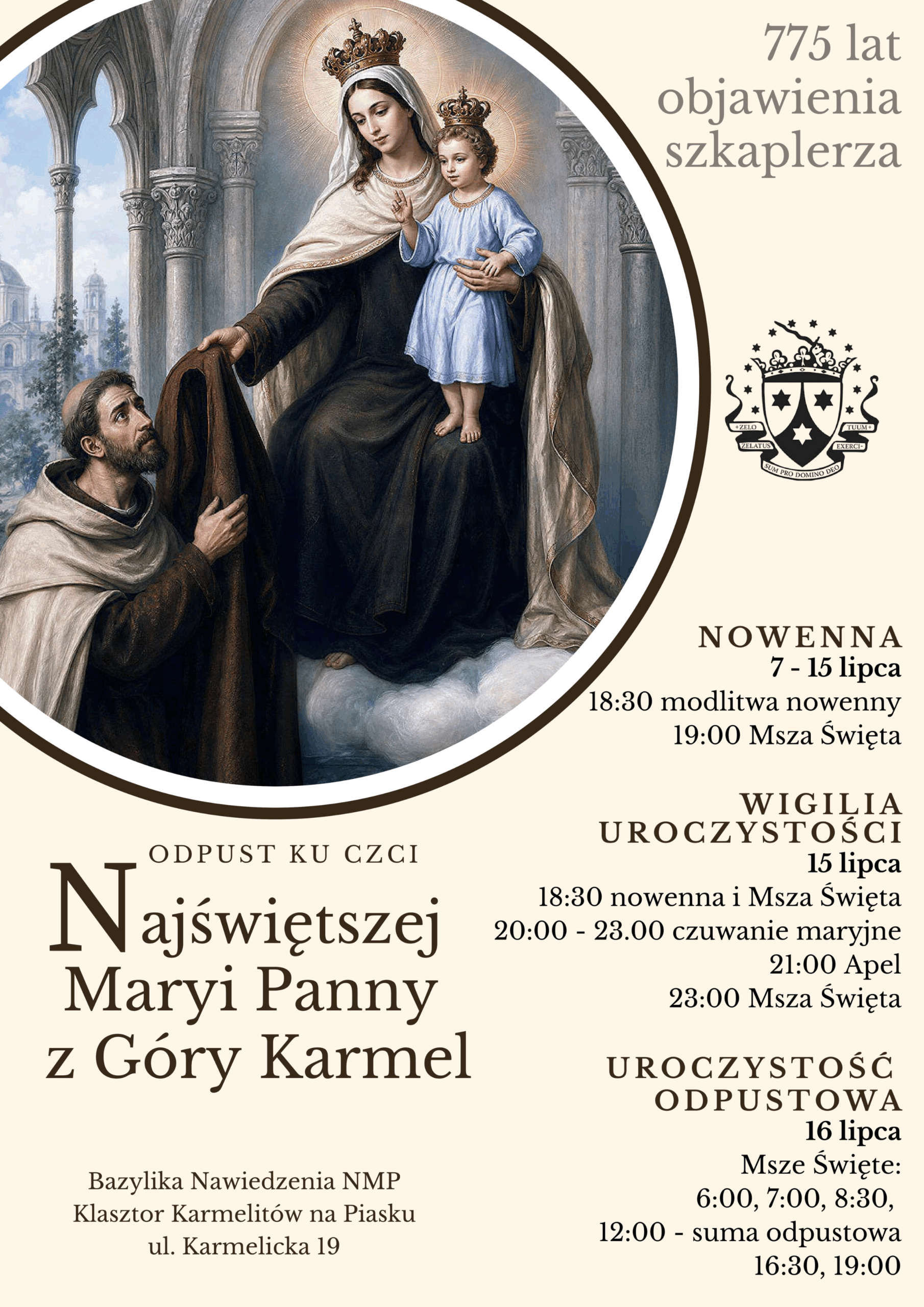 Obchody odpustu ku czci Matki Bożej Szkaplerznej