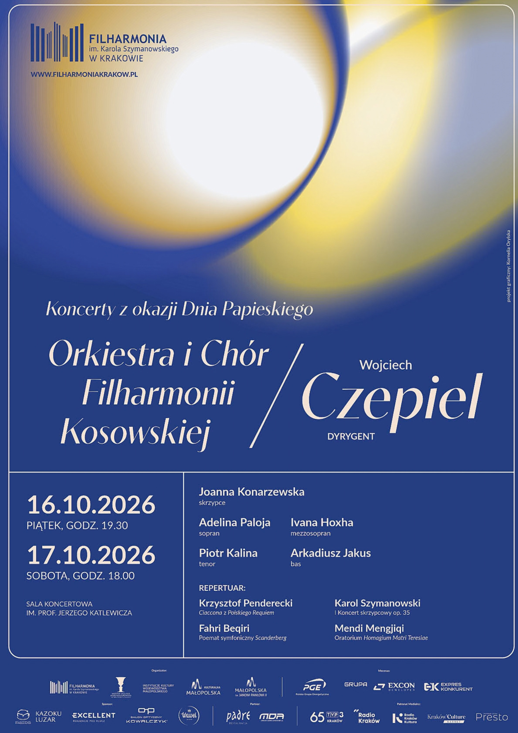 Koncert z okazji Dnia Papieskiego w Filharmonii im. Karola Szymanowskiego w Krakowie