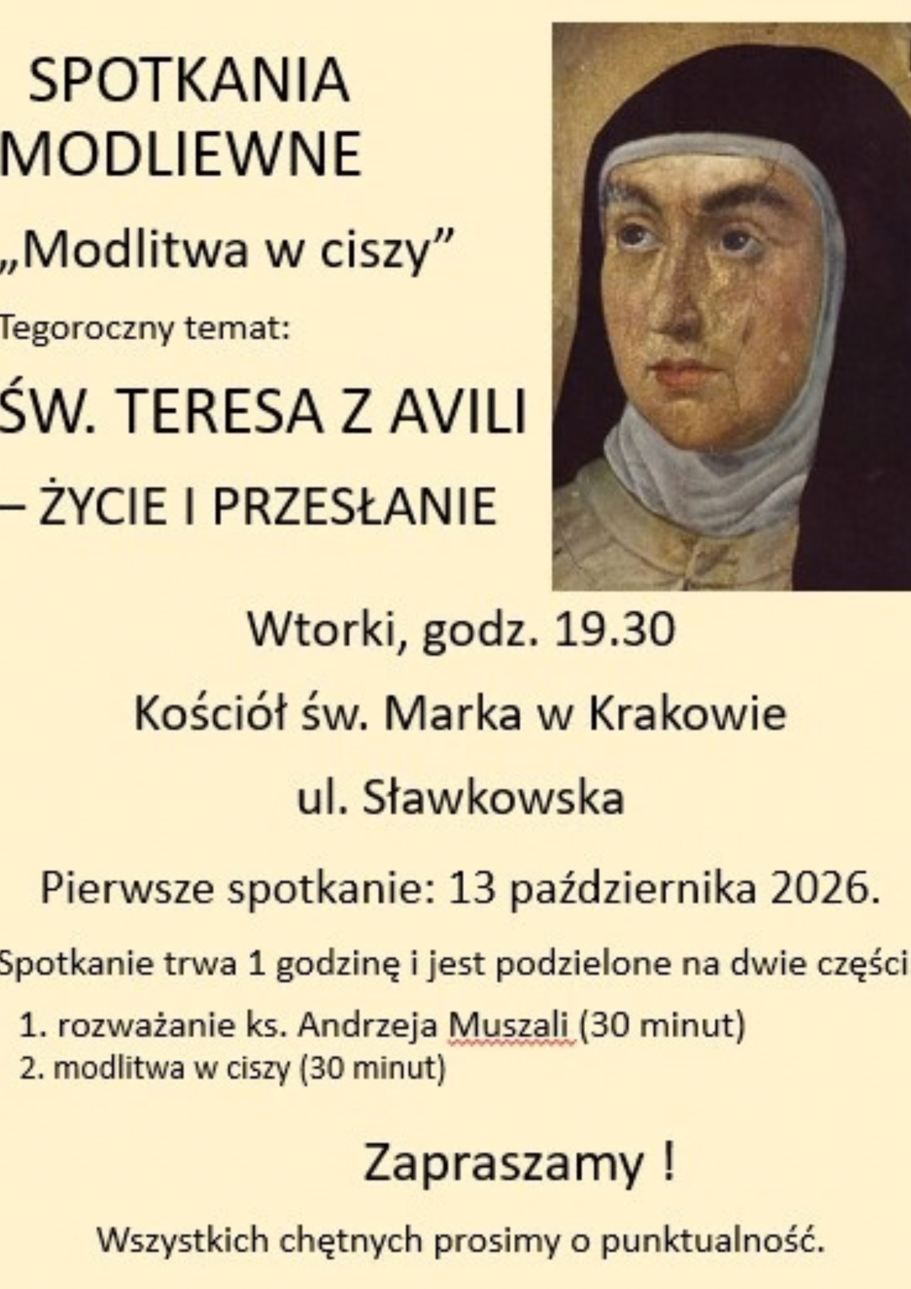 Spotkanie modlitewne „Modlitwa w ciszy”